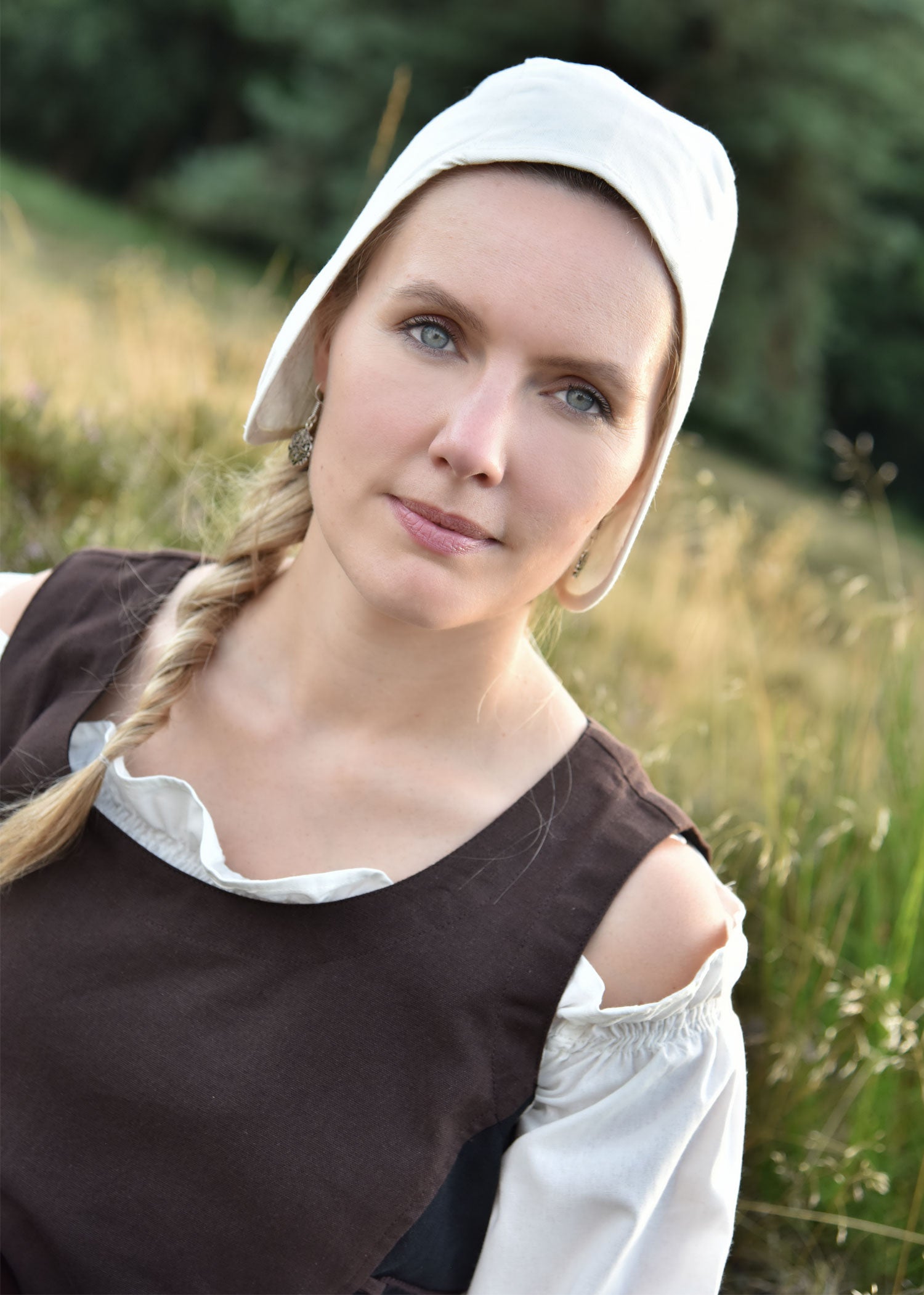 Imagen única de: Capucha Medieval Sencilla, Natural.