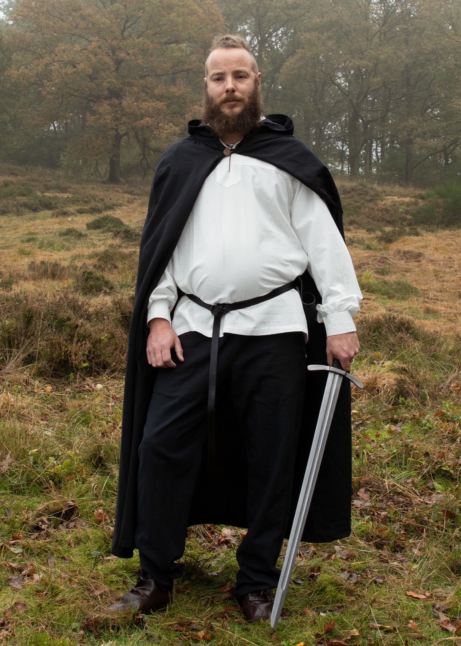 Imagen única de: Camisa De Caballero Medieval Götz, Blanca