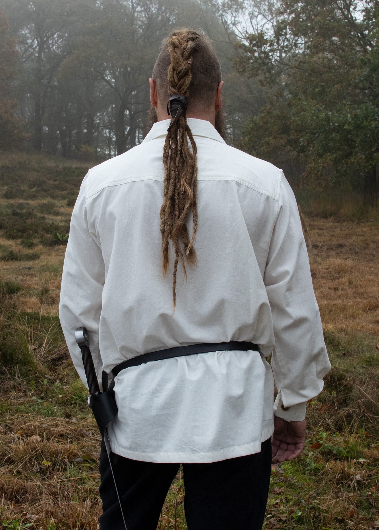 Imagen única de: Camisa De Caballero Medieval Götz, Blanca