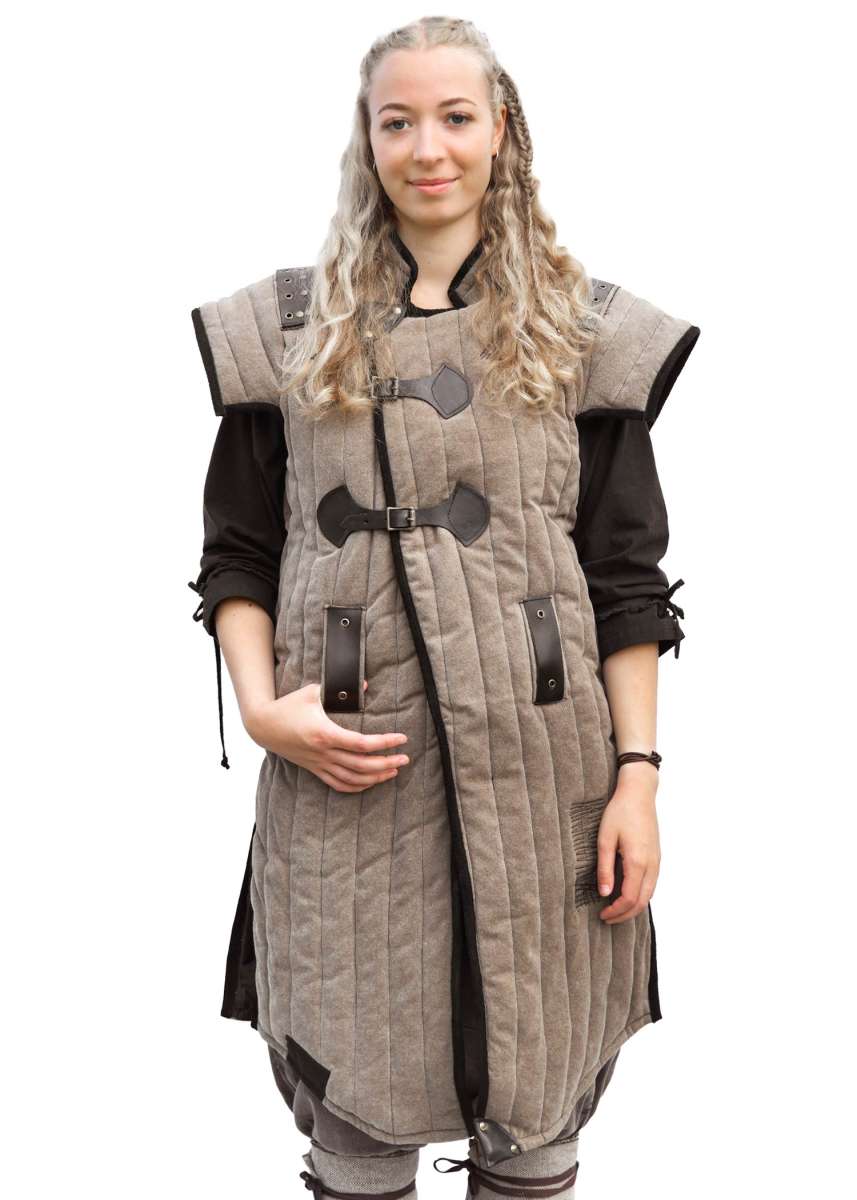 Gambeson Medieval Vari, Marrón-Negro