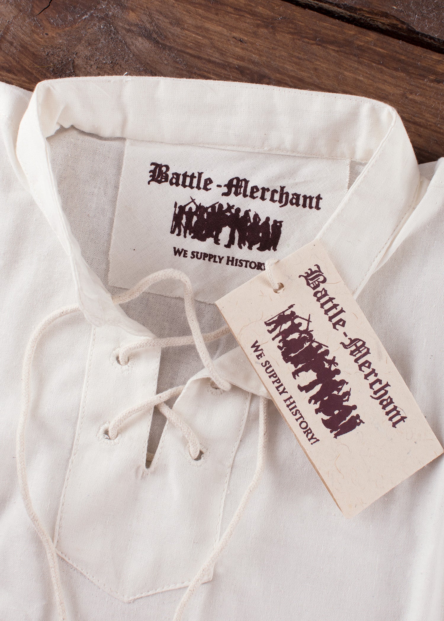 Imagen única de: Camisa Medieval Infantil Colin, Natural