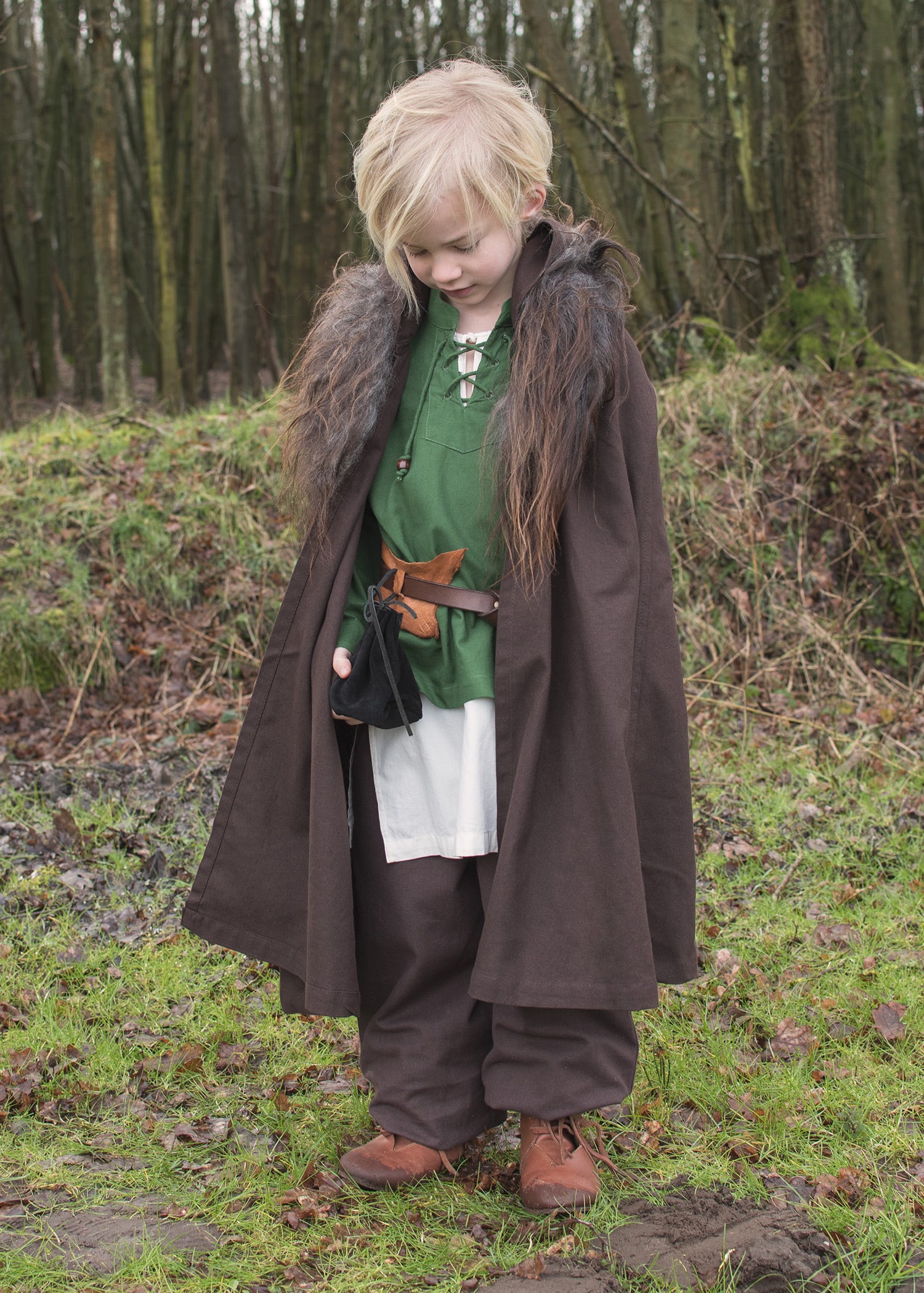 Imagen única de: Camisa Medieval Infantil Colin, Verde