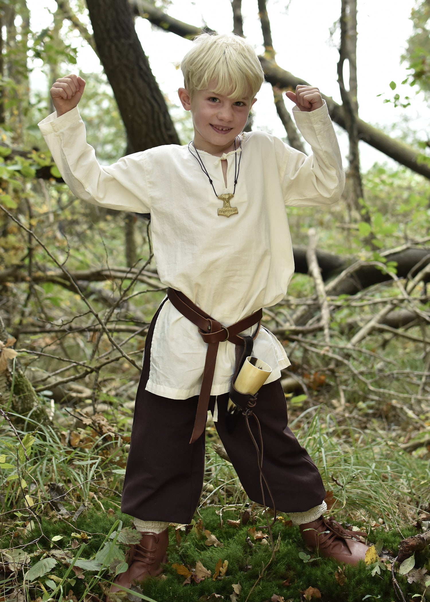 Imagen única de: Túnica Medieval Infantil Arn, Natural