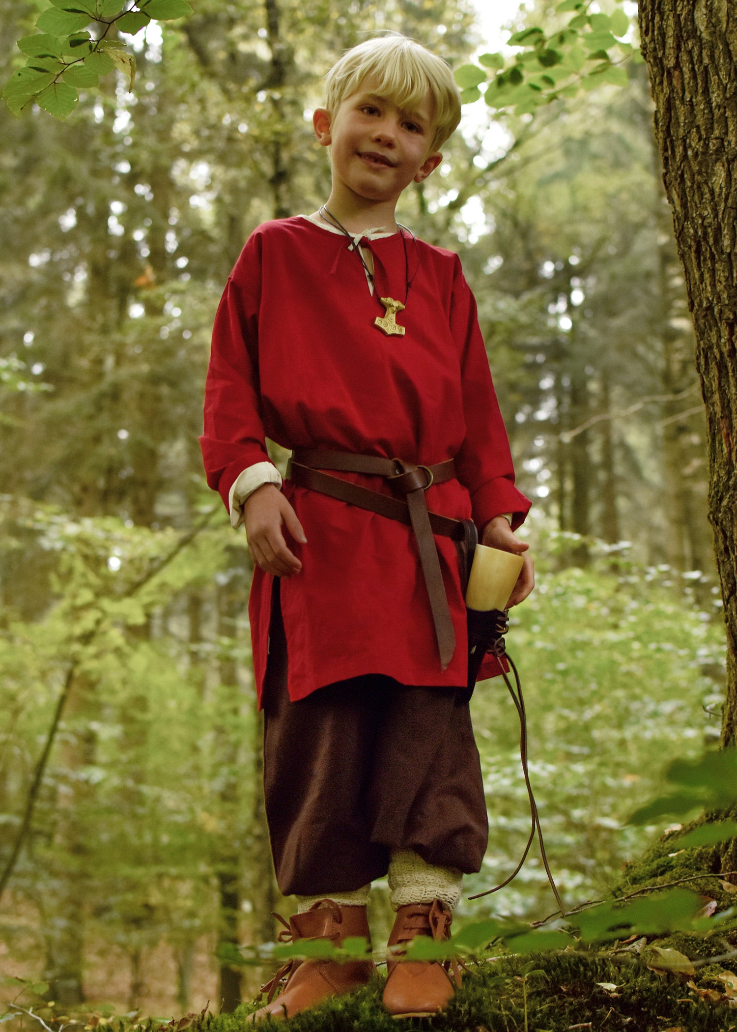 Imagen única de: Túnica Medieval Infantil Arn, Roja