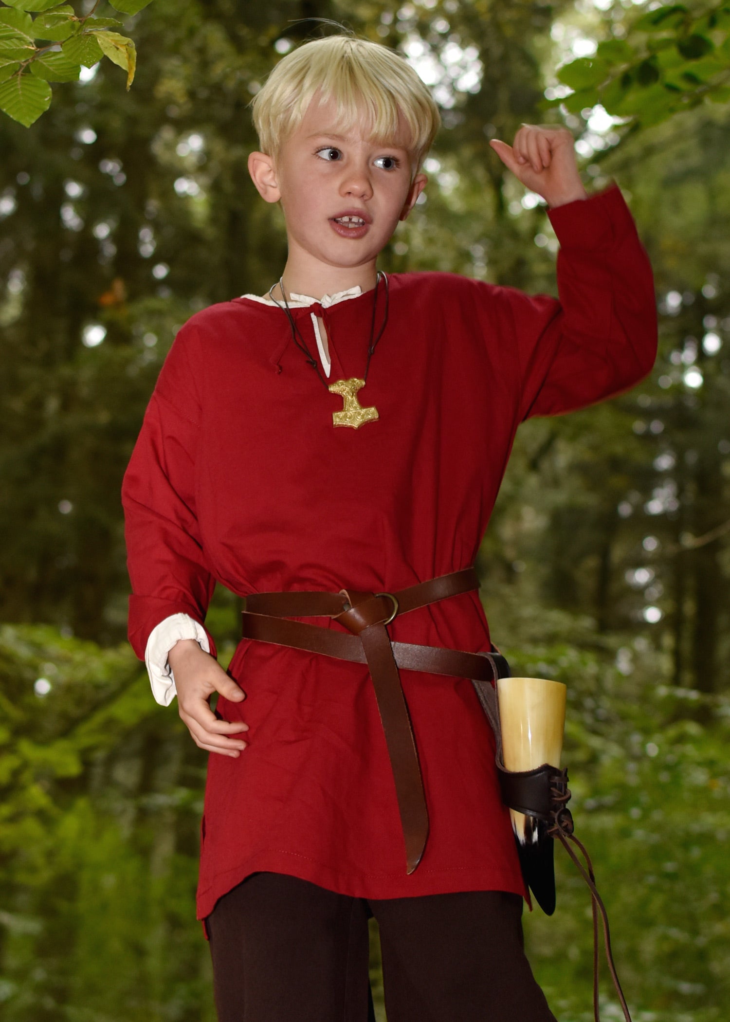 Imagen única de: Túnica Medieval Infantil Arn, Roja
