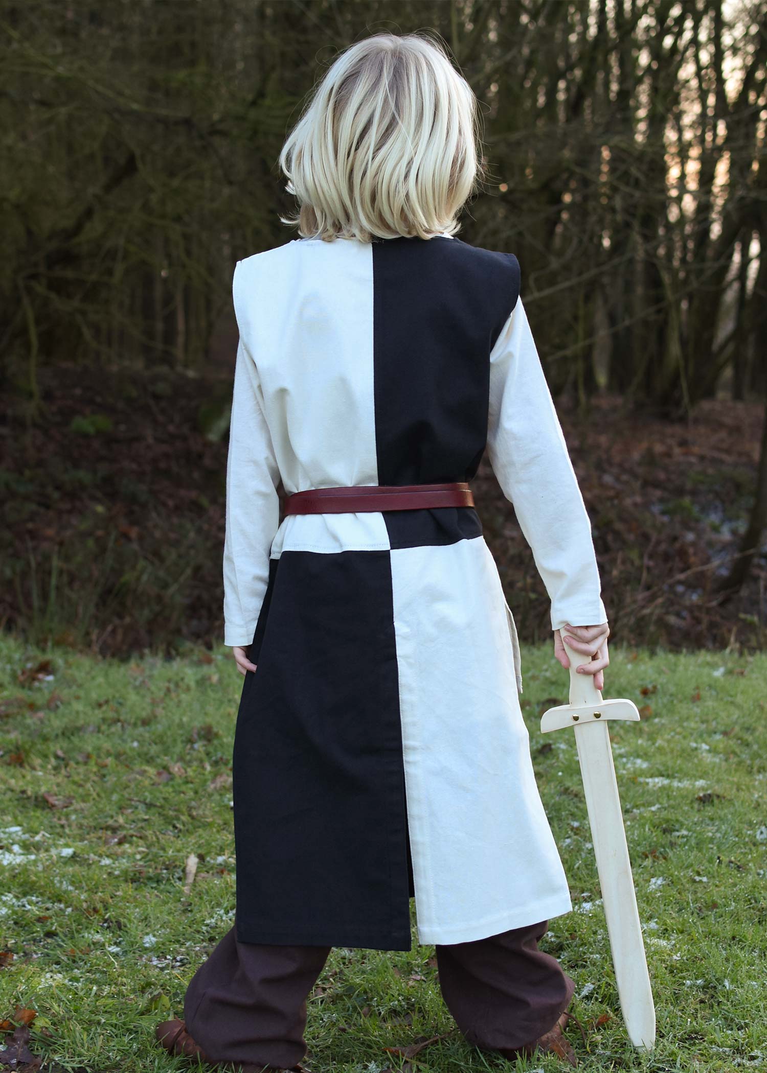 Imagen única de: Túnica Infantil Lucas, Mi-parti, Natural/negro