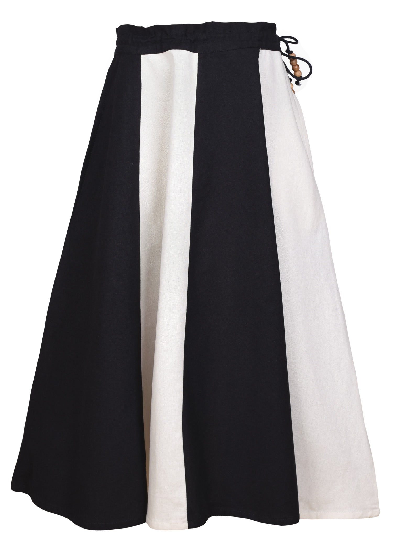 Imagen única de: Falda Medieval Infantil Lucia, Acampanada, Negro/natural