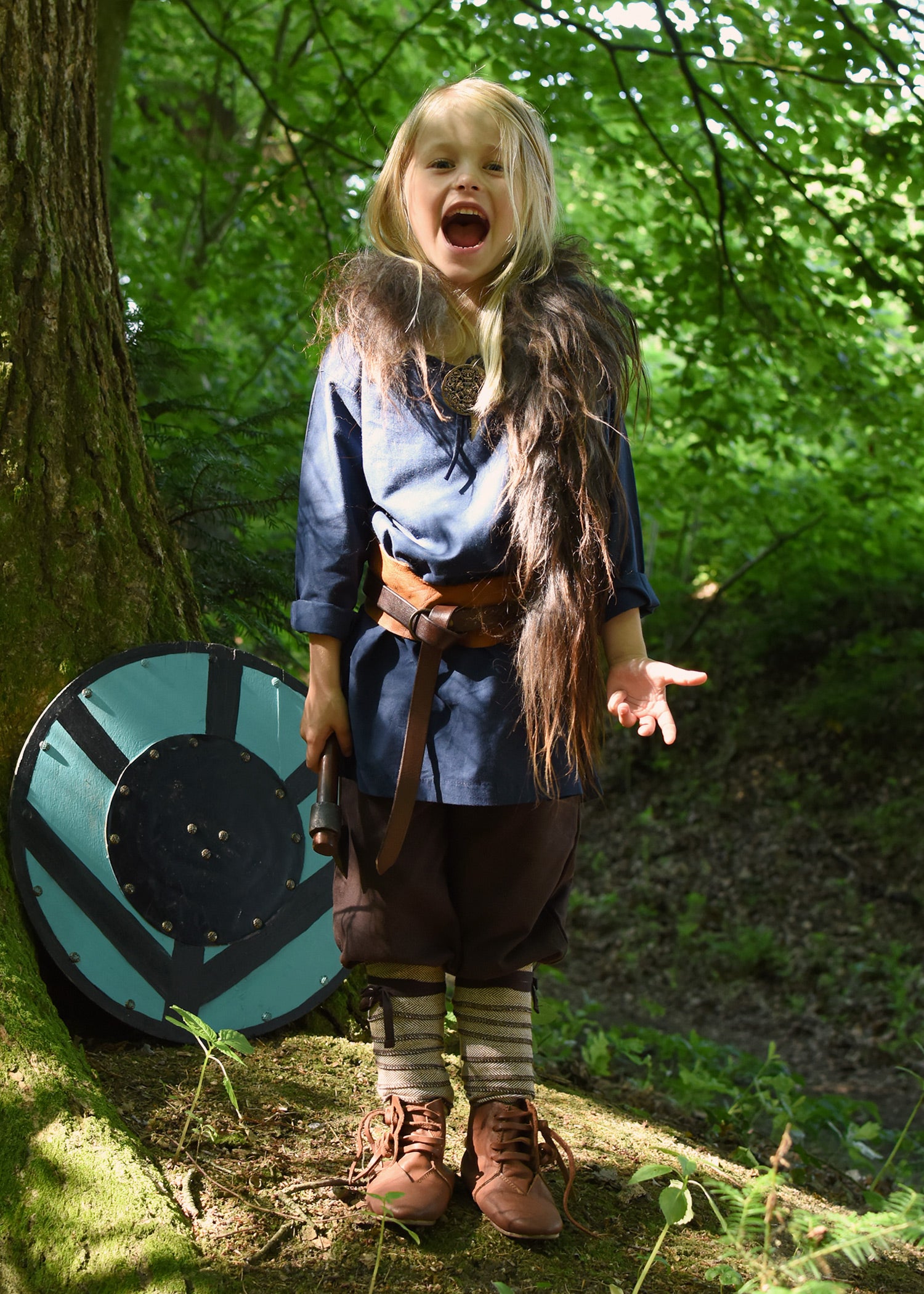 Imagen única de: Pantalón Ancho Medieval Para Niños Thore, Marrón
