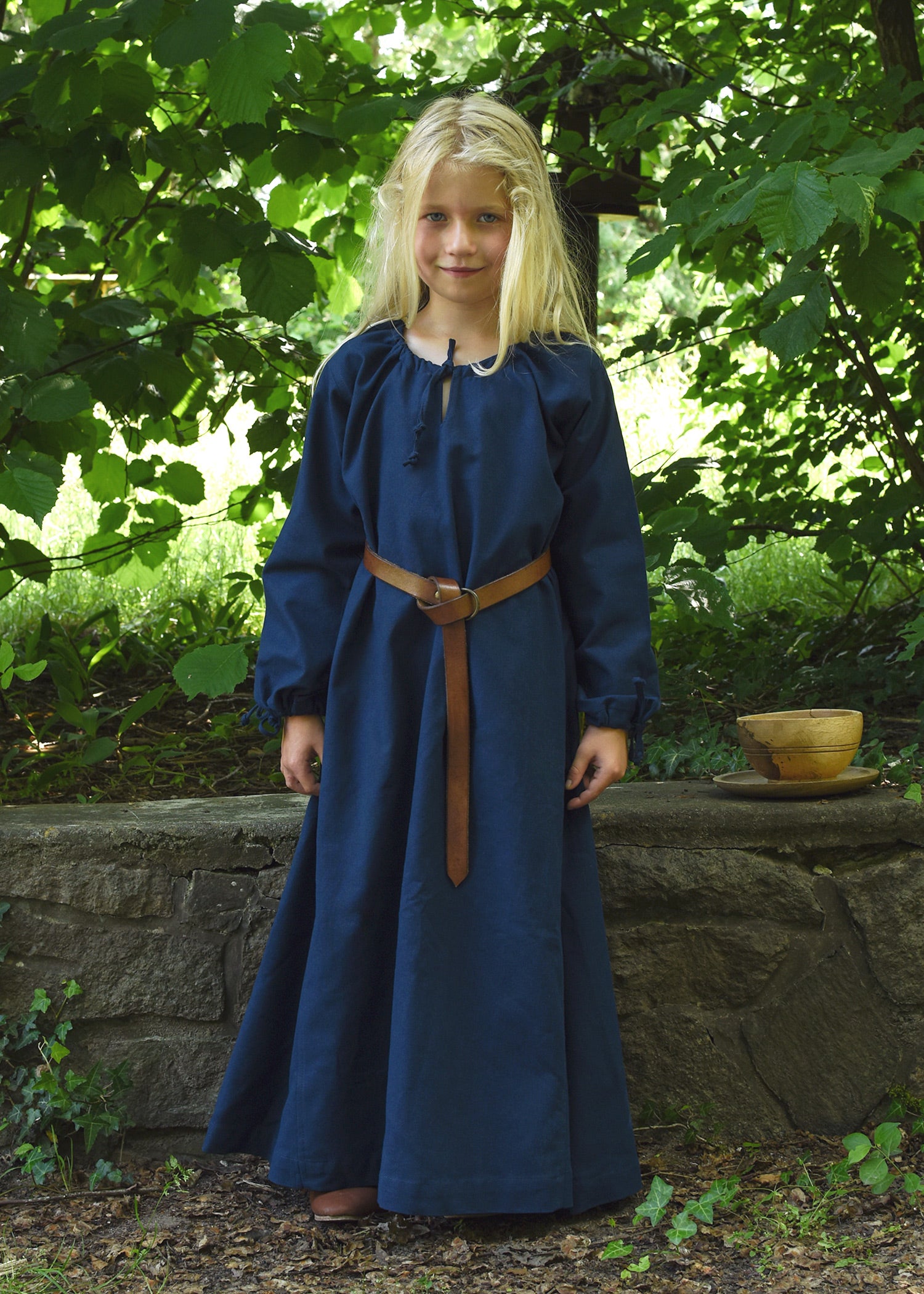 Imagen única de: Vestido Medieval Infantil, Vestido Interior Ana, Azul