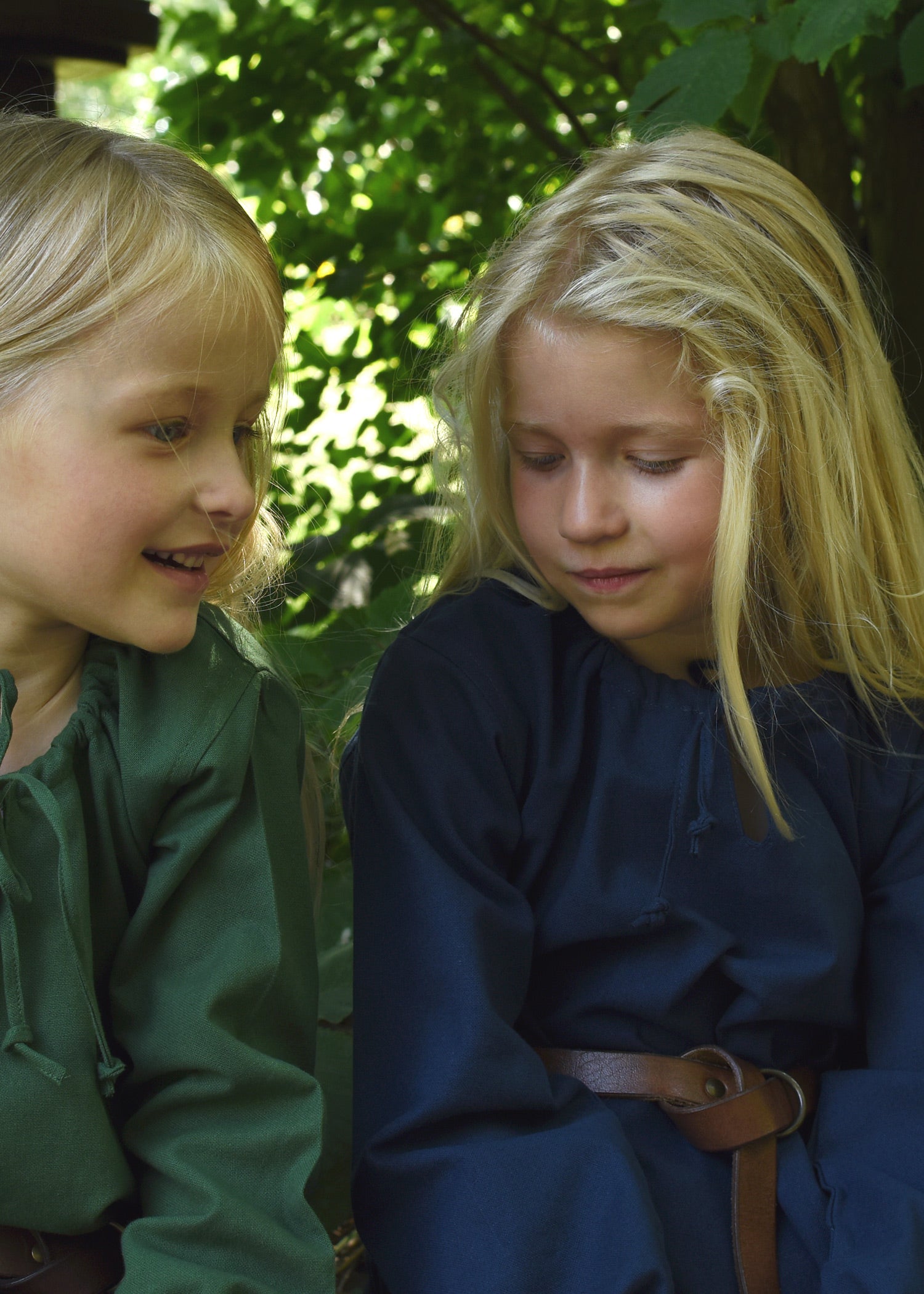 Imagen única de: Vestido Medieval Infantil, Vestido Interior Ana, Azul
