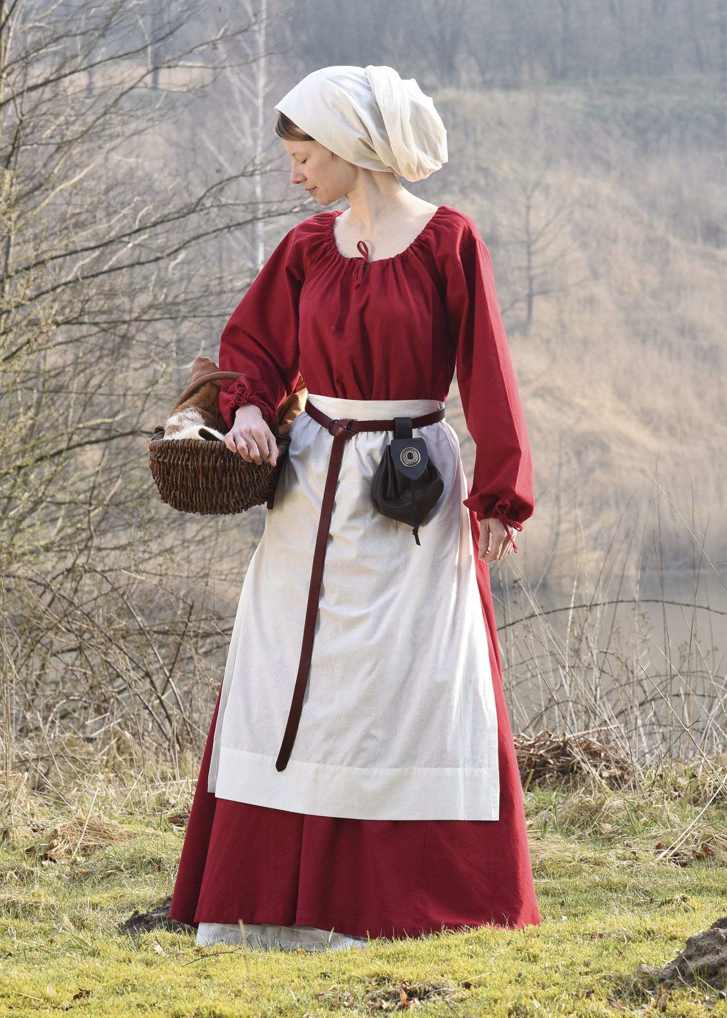 Imagen única de: Vestido Medieval, Vestido Interior Ana, Rojo.