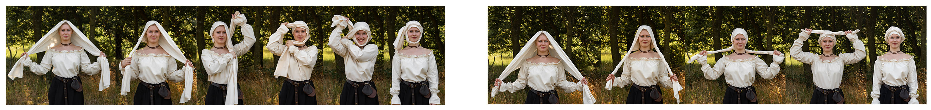 Imagen única de: Banderín Medieval, Pañuelo En La Cabeza, Natural