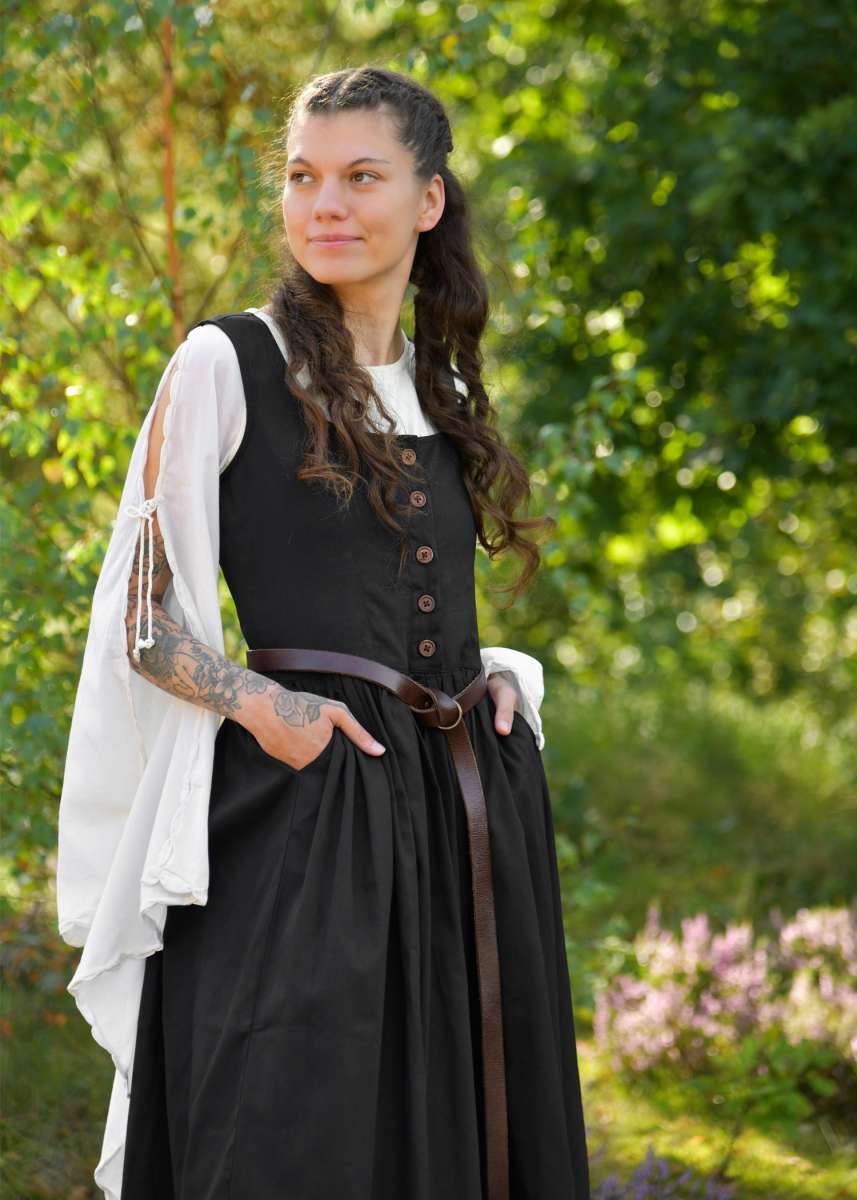 Sobrevestido Medieval Lene Sin Mangas Color Negro