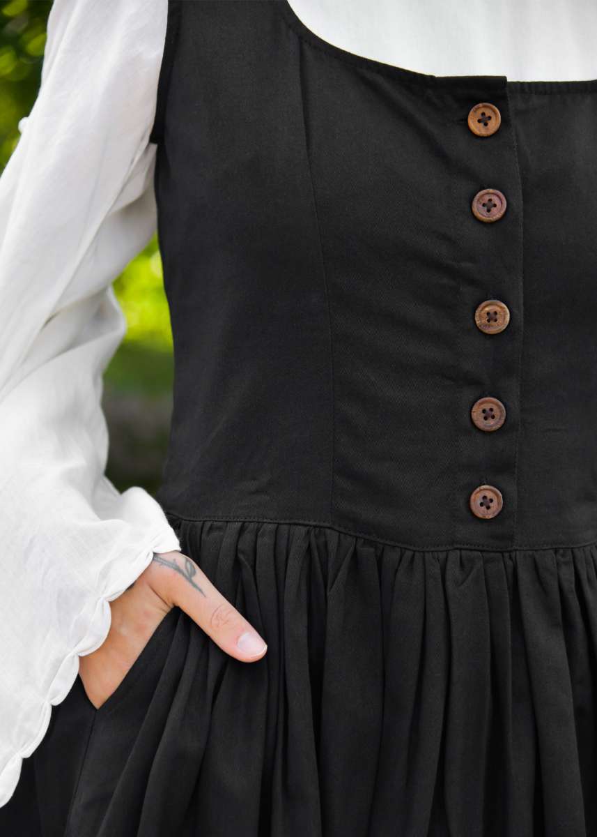 Sobrevestido Medieval Lene Sin Mangas Color Negro