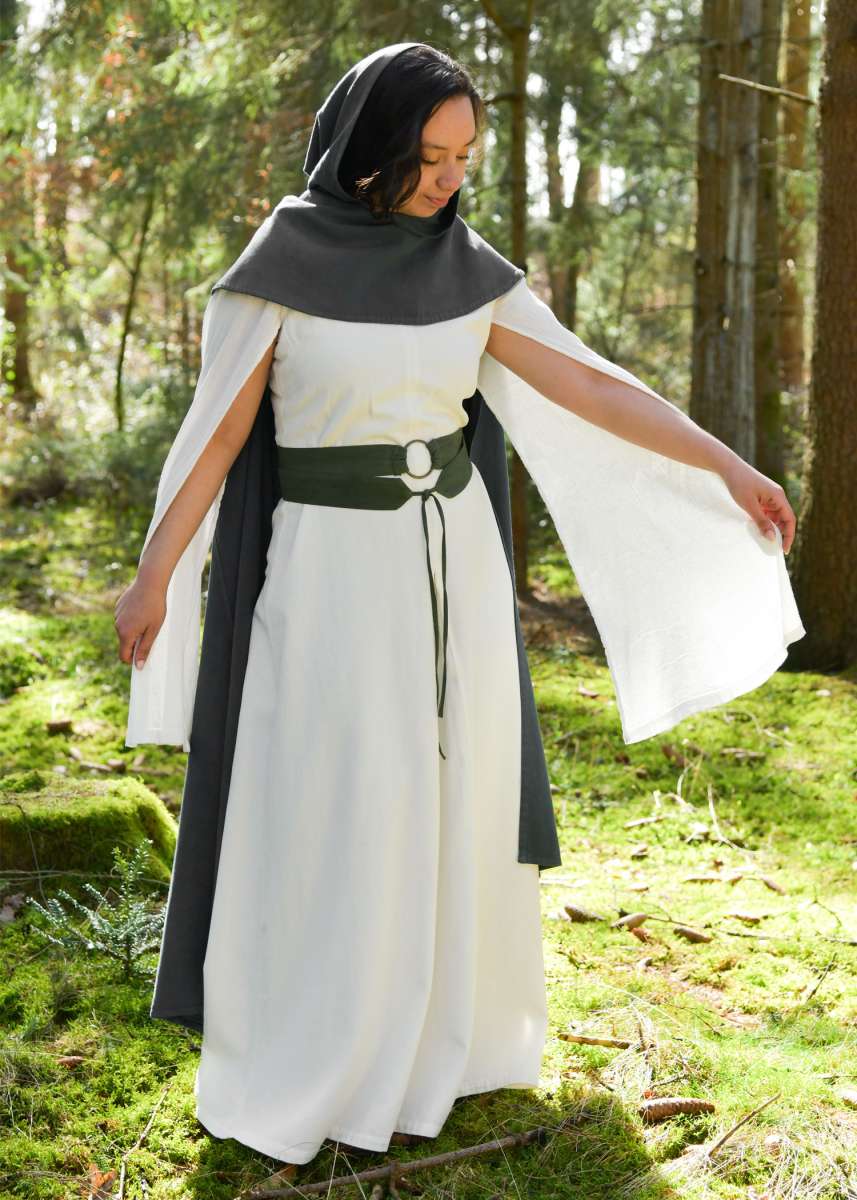 Vestido Elira de Manga Larga, Color Natural