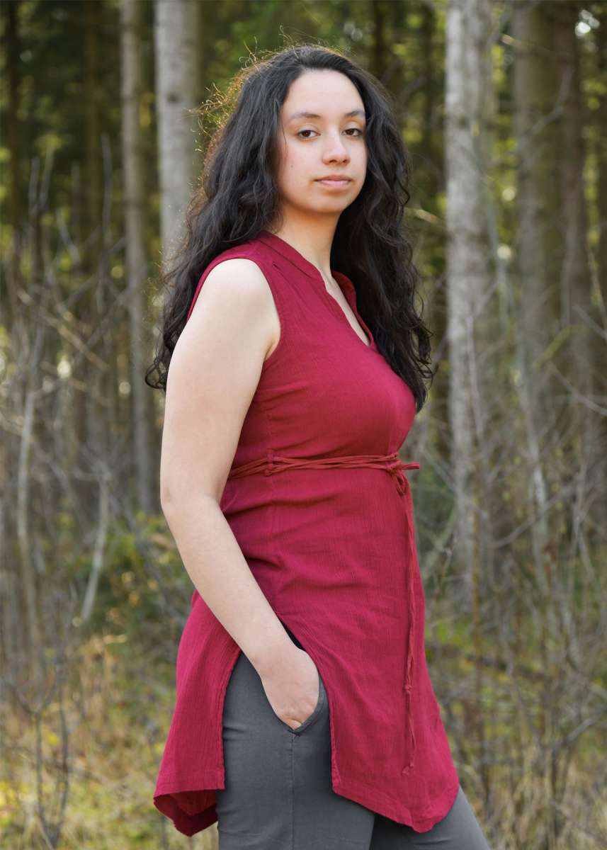 Túnica para Mujer Nimith, Rojo Burdeos Lavado