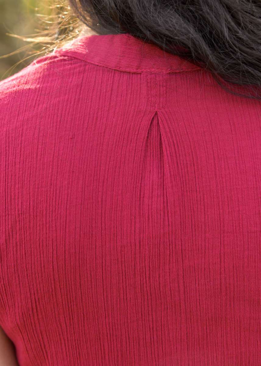 Túnica para Mujer Nimith, Rojo Burdeos Lavado
