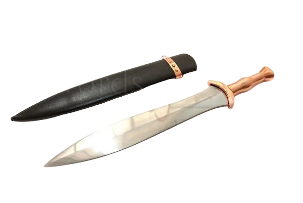 Imagen única de: Espada Decorativa Corta Espartana Laconia - Acero y Bronce con Funda