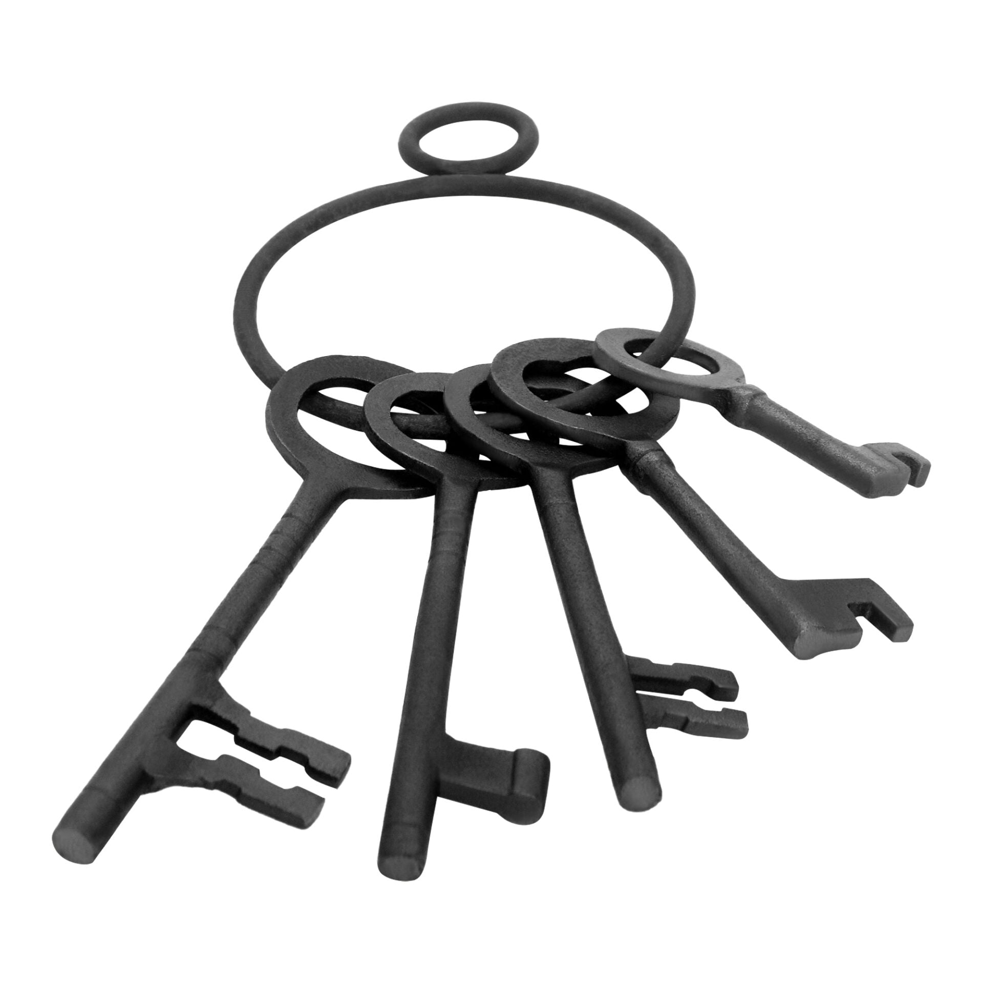 Imagen única de: Juego de 5 Llaves Decorativas de Mazmorra Medieval de Hierro Fundido Resistente