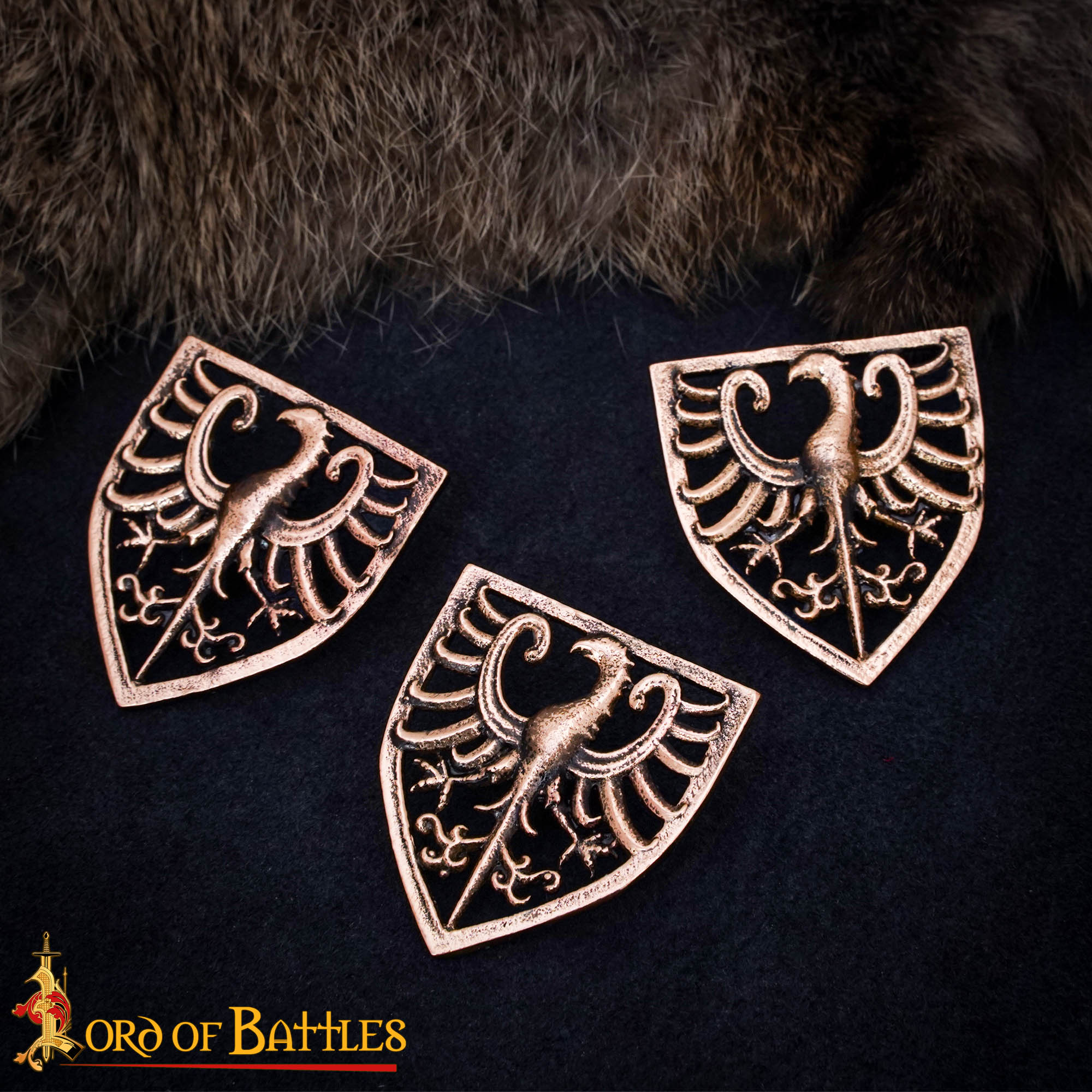 Insignia heráldica de águila en bronce (s. XIII) - cera perdida - imagen 4