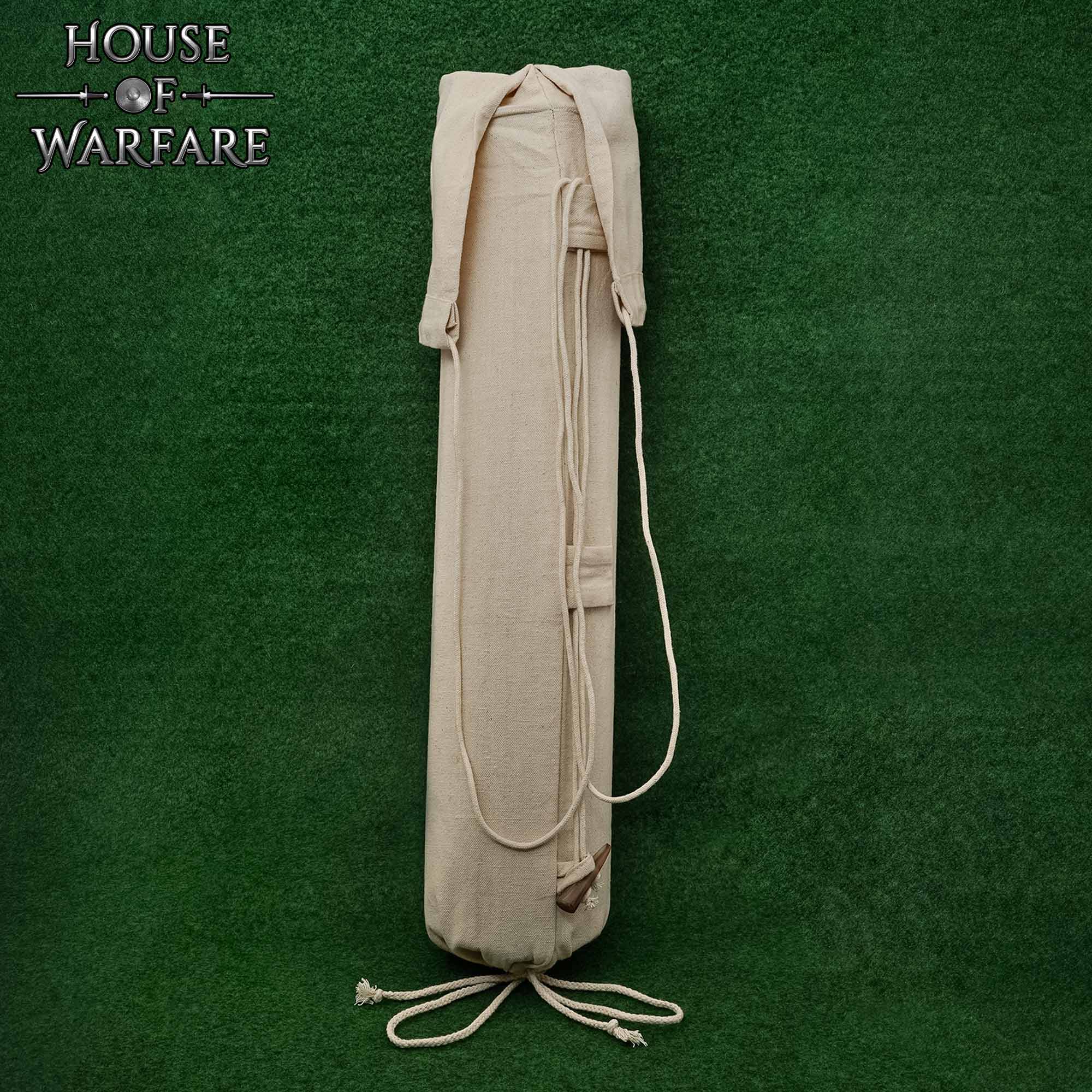 Aljaba medieval de lienzo hecha a mano para flechas - 83 cm - Con Defecto