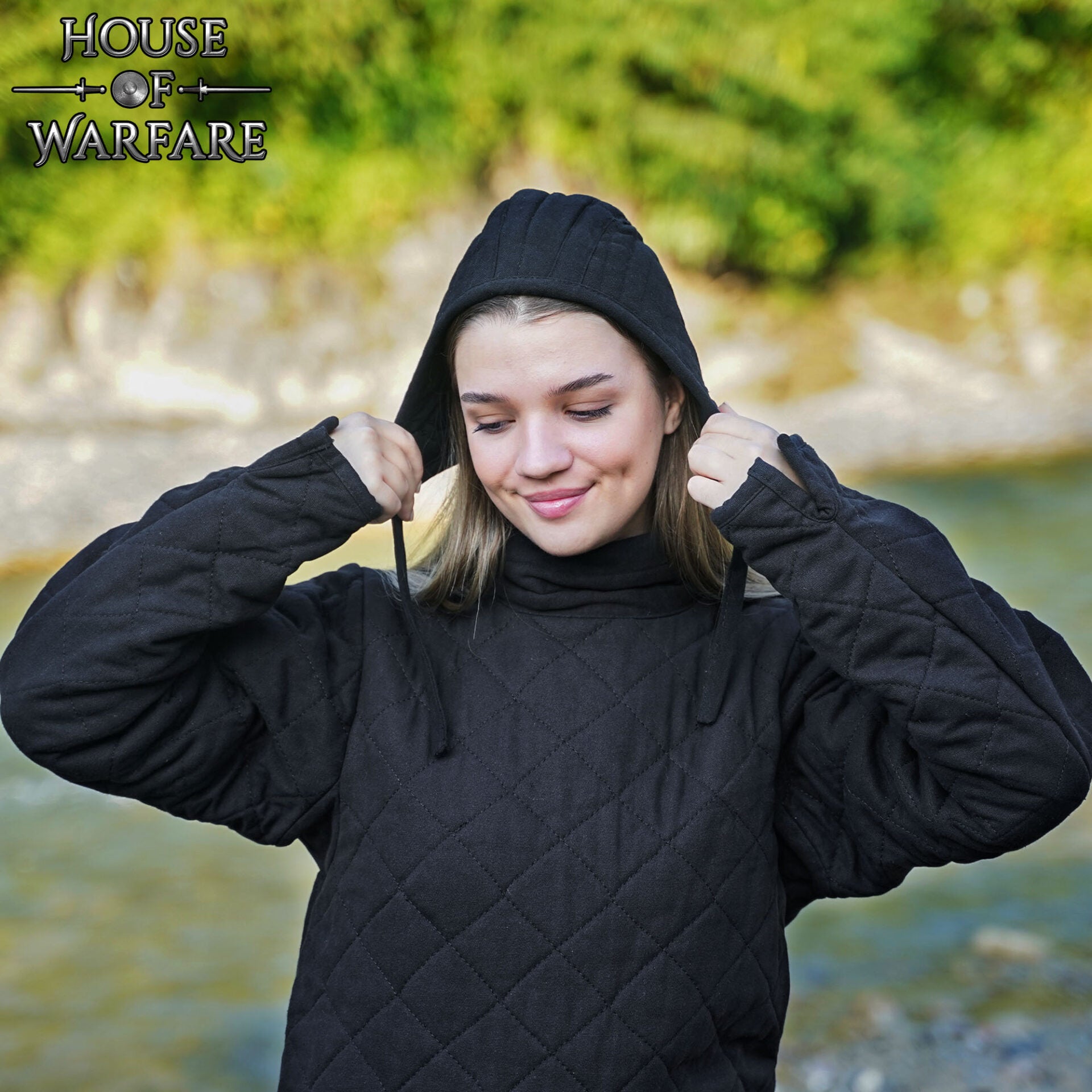 Imagen única de: Gorro acolchado medieval de doble capa para casco