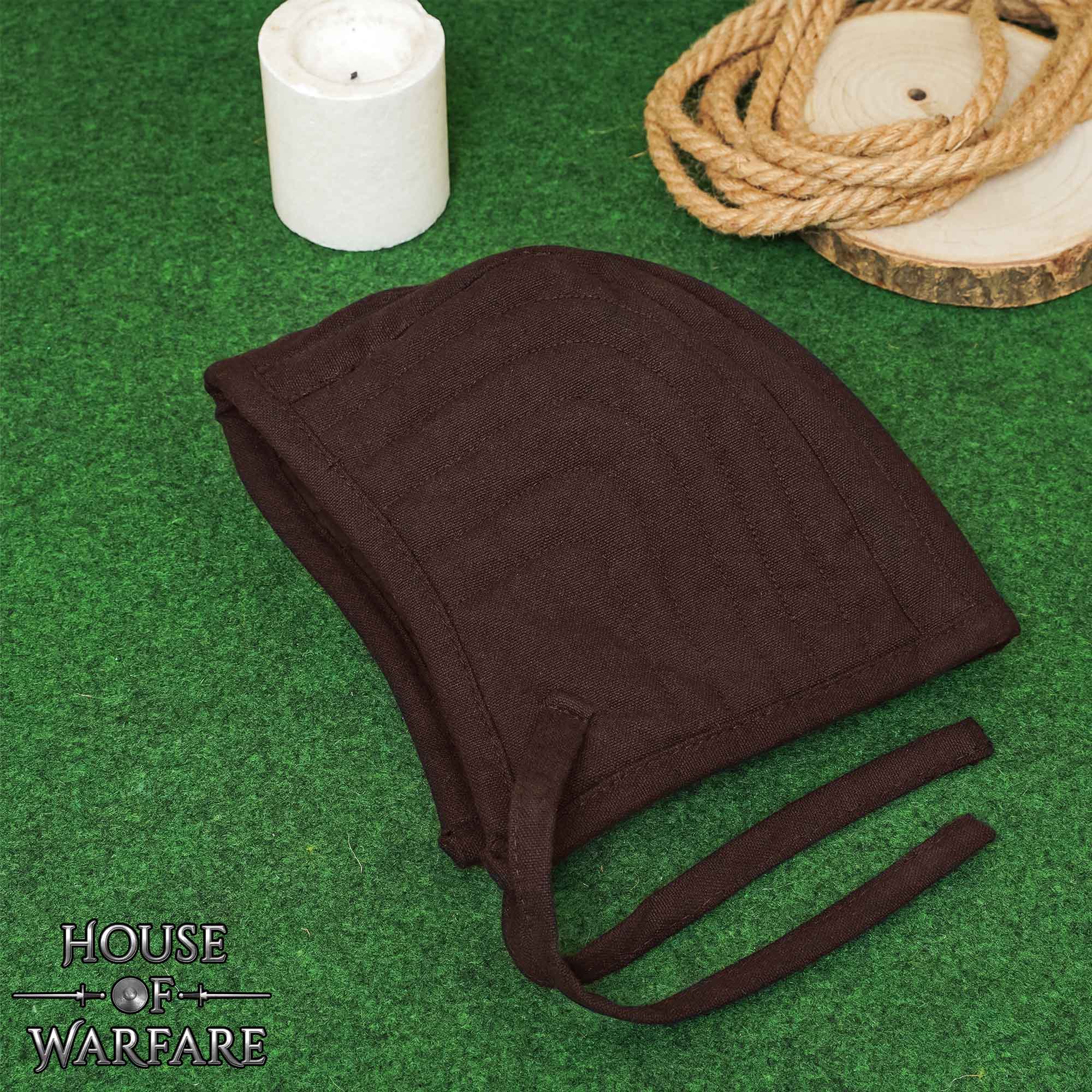 Imagen única de: Gorro acolchado medieval de doble capa para casco