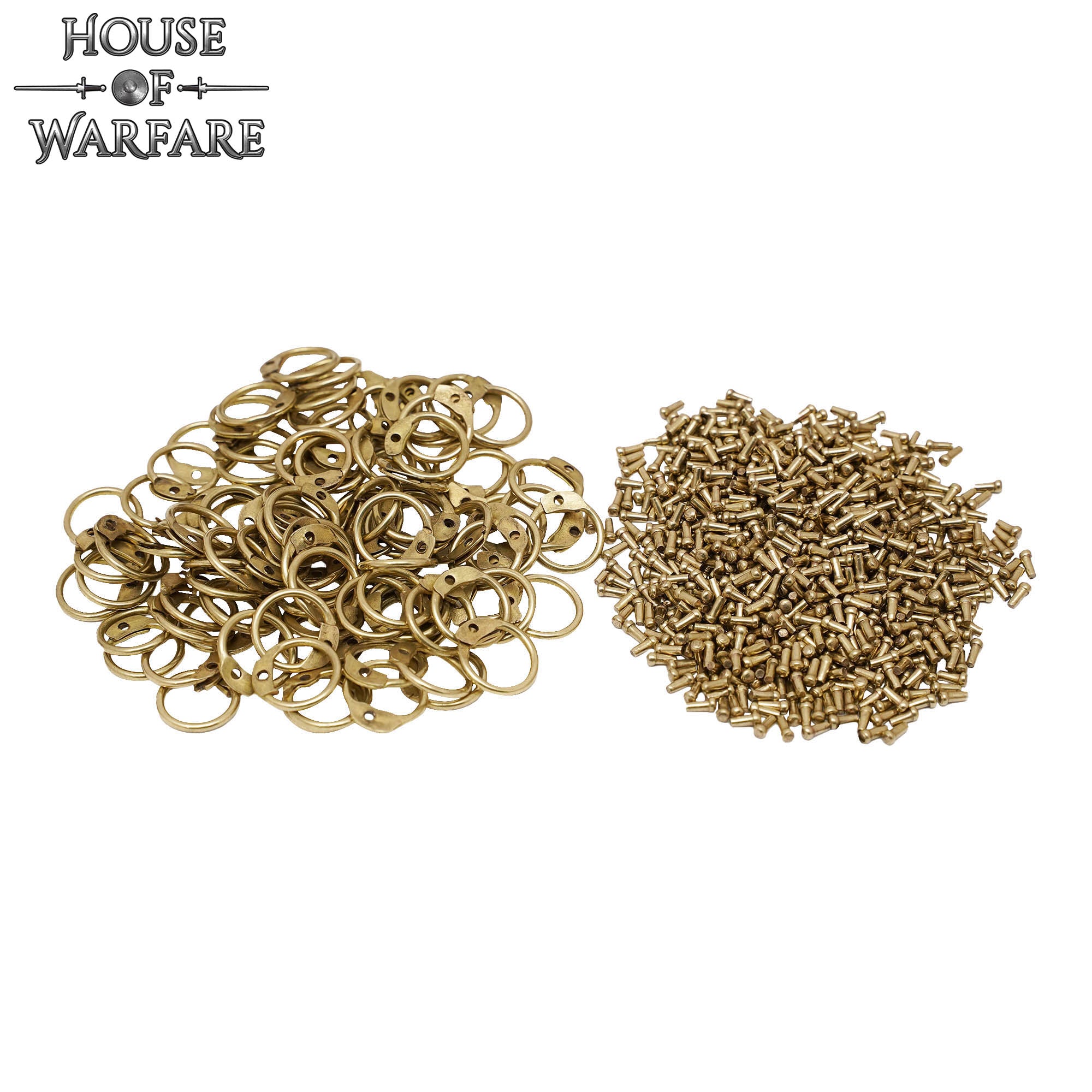 Imagen única de: Anillos Redondos de Latón Sueltos Remachados para Cota de Malla - 8mm 17 Calibres - Juego de 100 Anillos y Remaches para Armaduras Diy, Temas Medievales, Larp y Proyectos de Artesanía