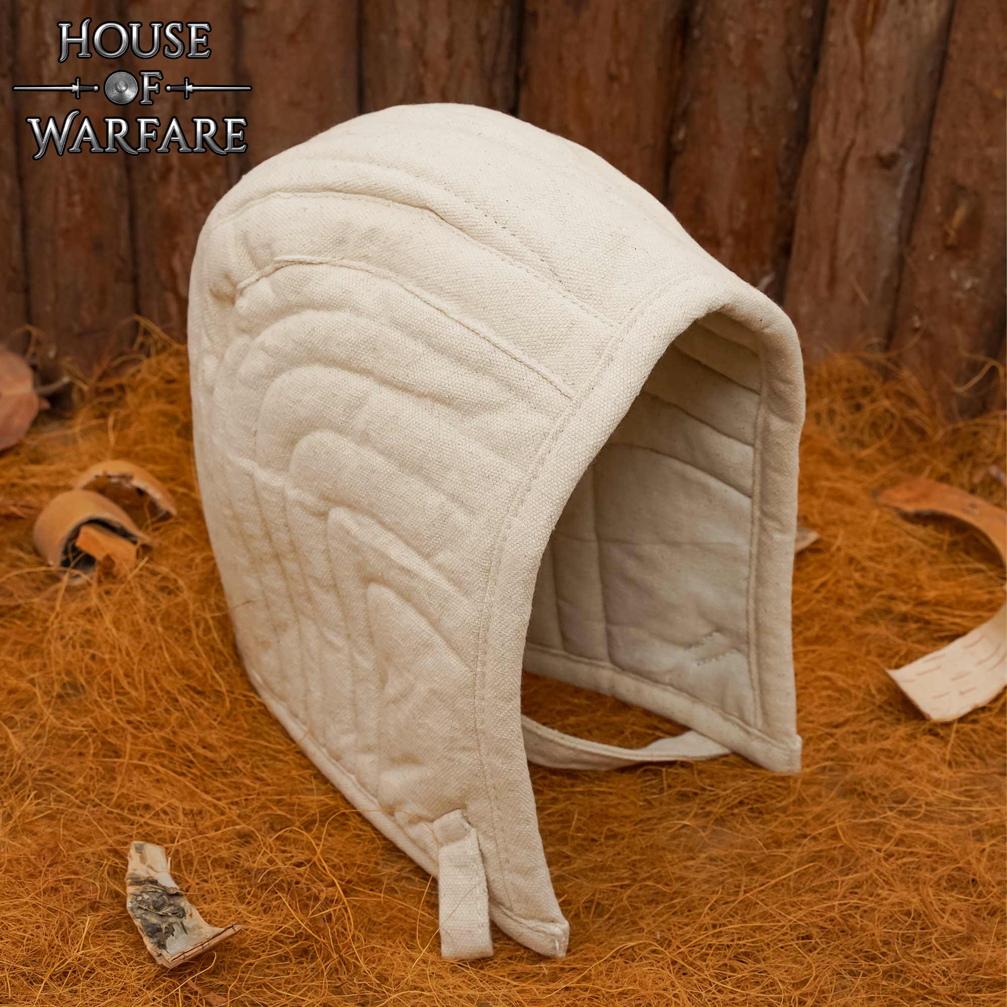 Imagen única de: Gorro acolchado medieval de doble capa para casco