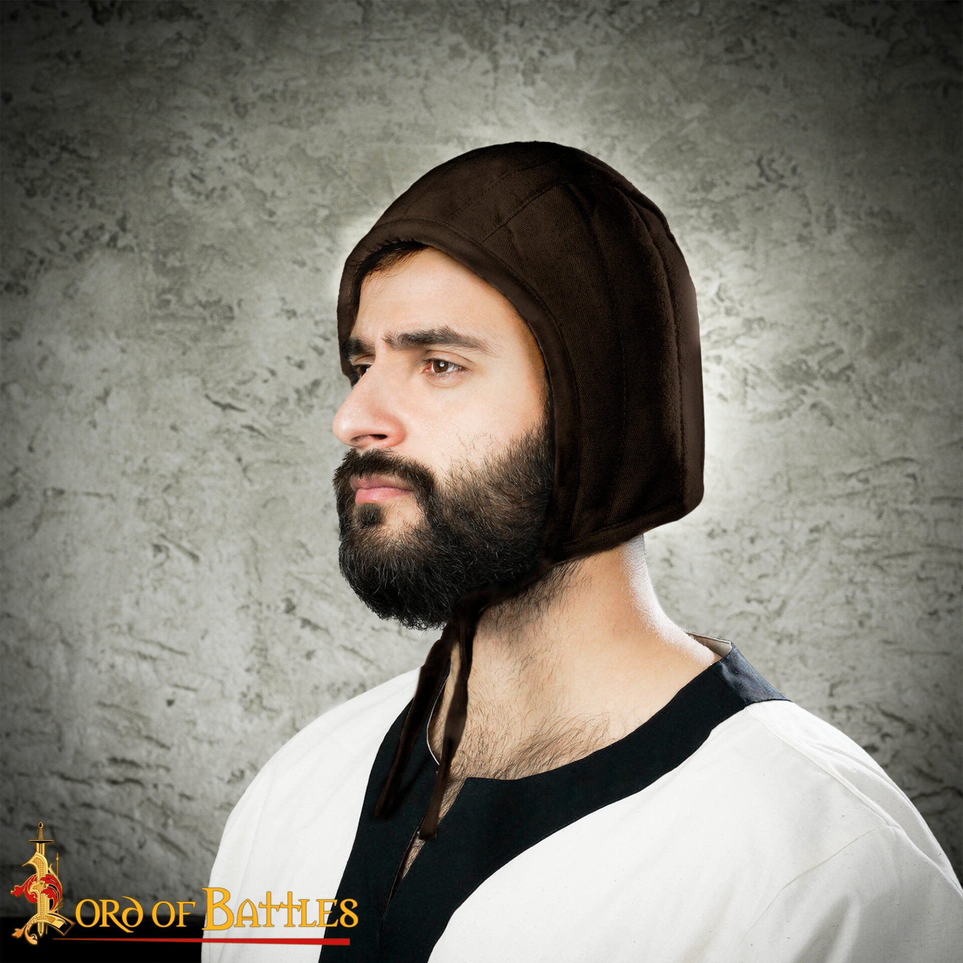 Gorro acolchado medieval de 3 capas para casco - imagen 13