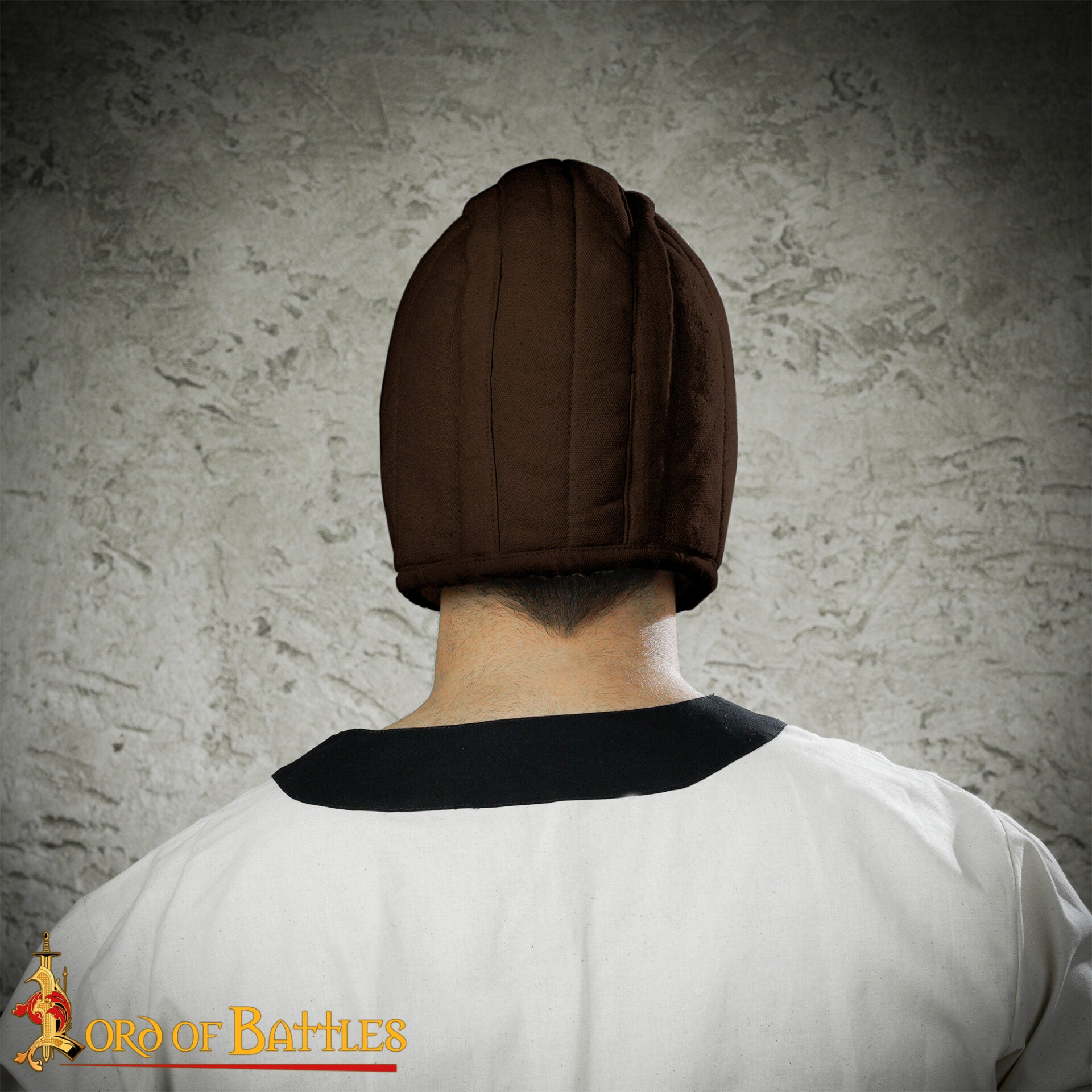Gorro acolchado medieval de 3 capas para casco - imagen 7