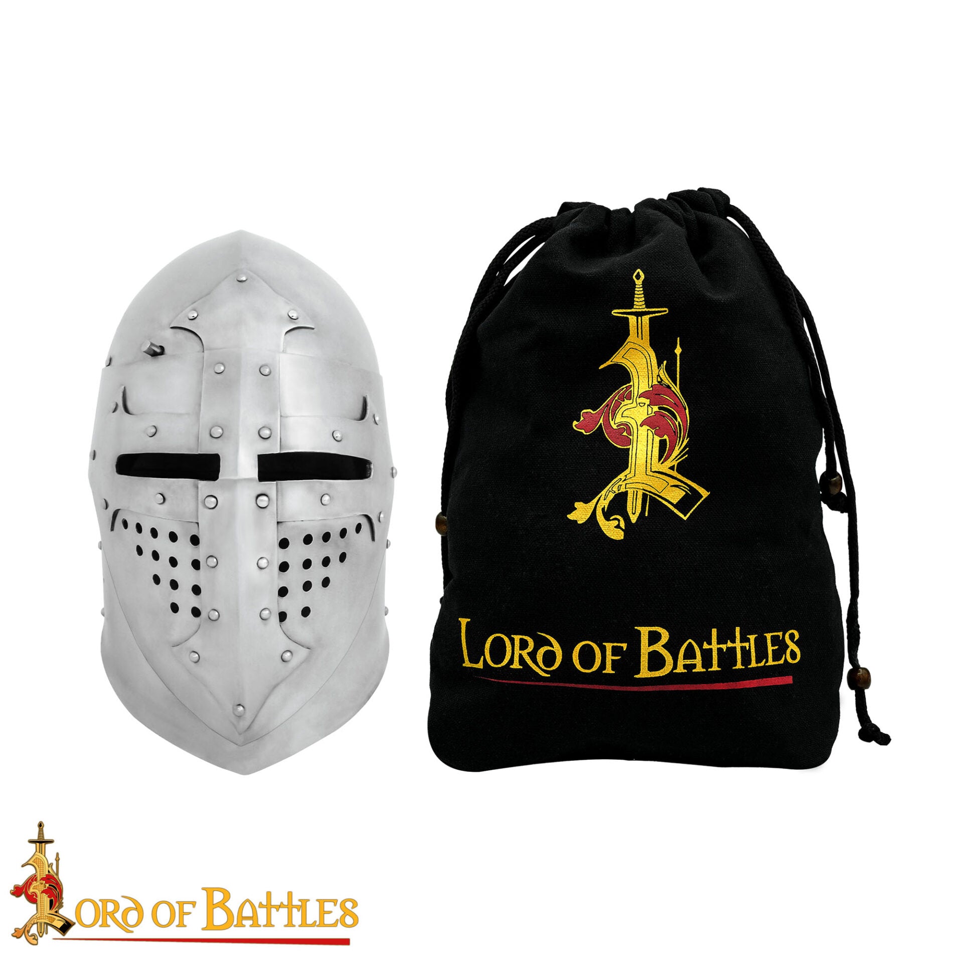 Casco Bascinet Visera del Siglo Xiv con Forro de Cuero - Imagen 4