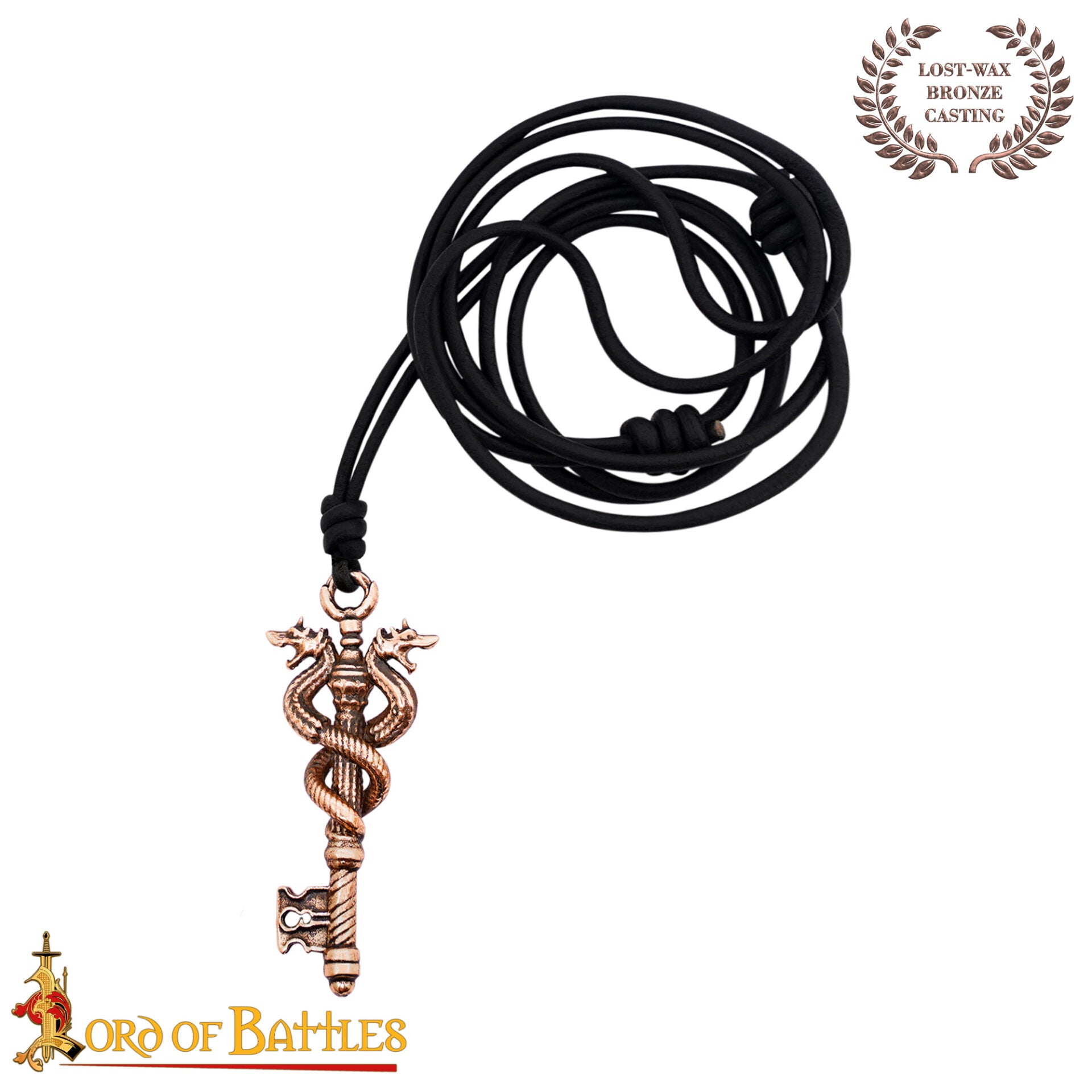 Imagen única de: Colgante Llave de Bronce a la Cera Perdida Guardián del Dragón