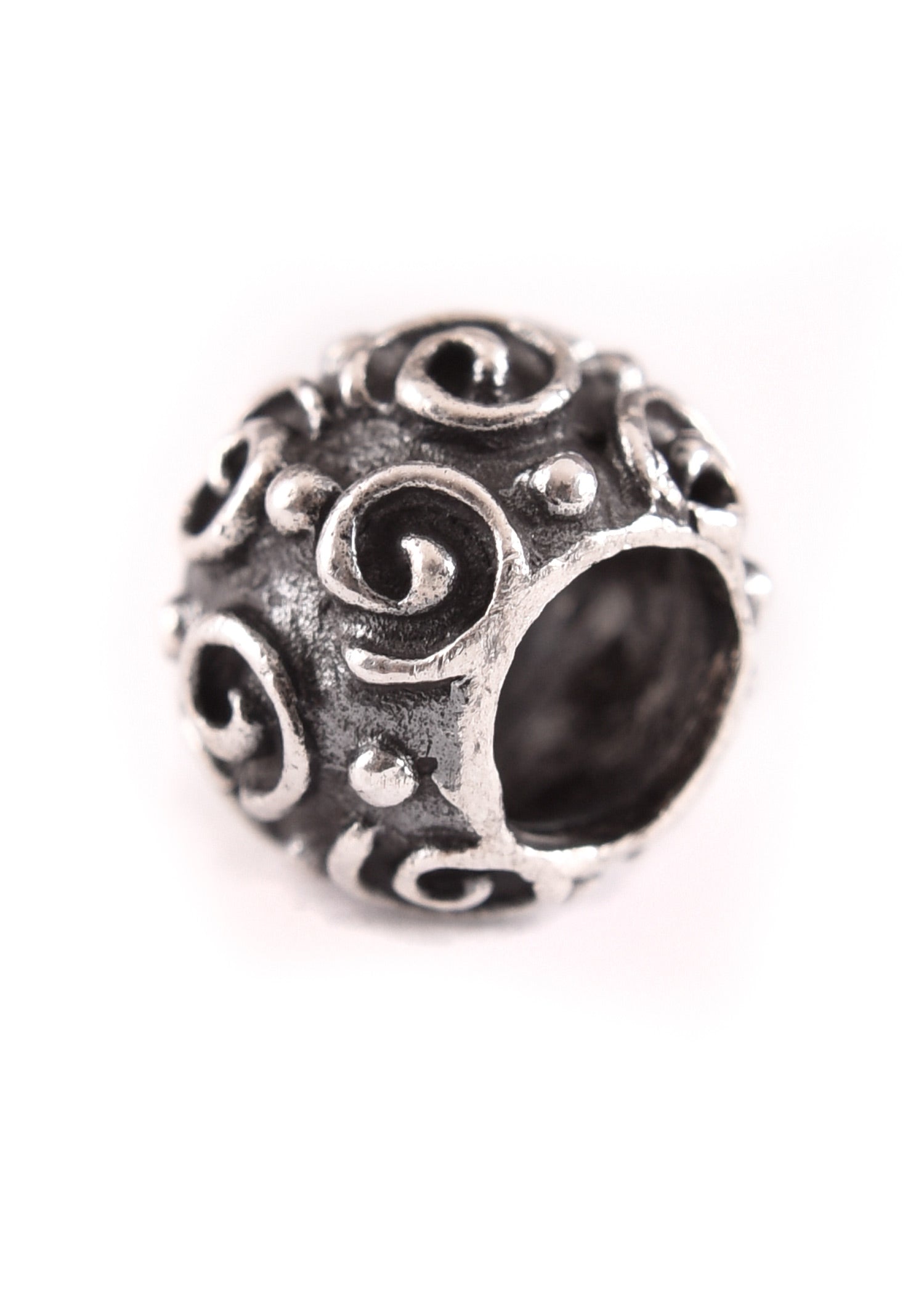 Imagen única de: Cuenta Para Barba Y Cuenta Para Rizos Con Espirales Plateadas