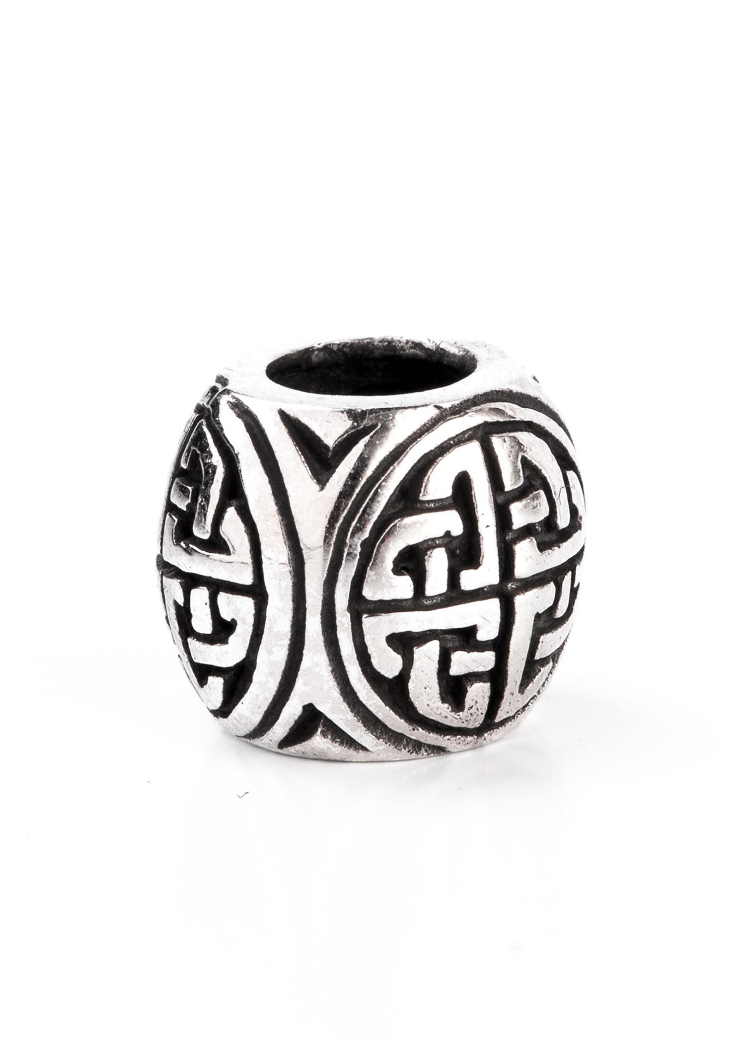 Imagen única de: Cuenta Para Barba Y Cuenta Para El Pelo Con Nudo Vikingo De Plata