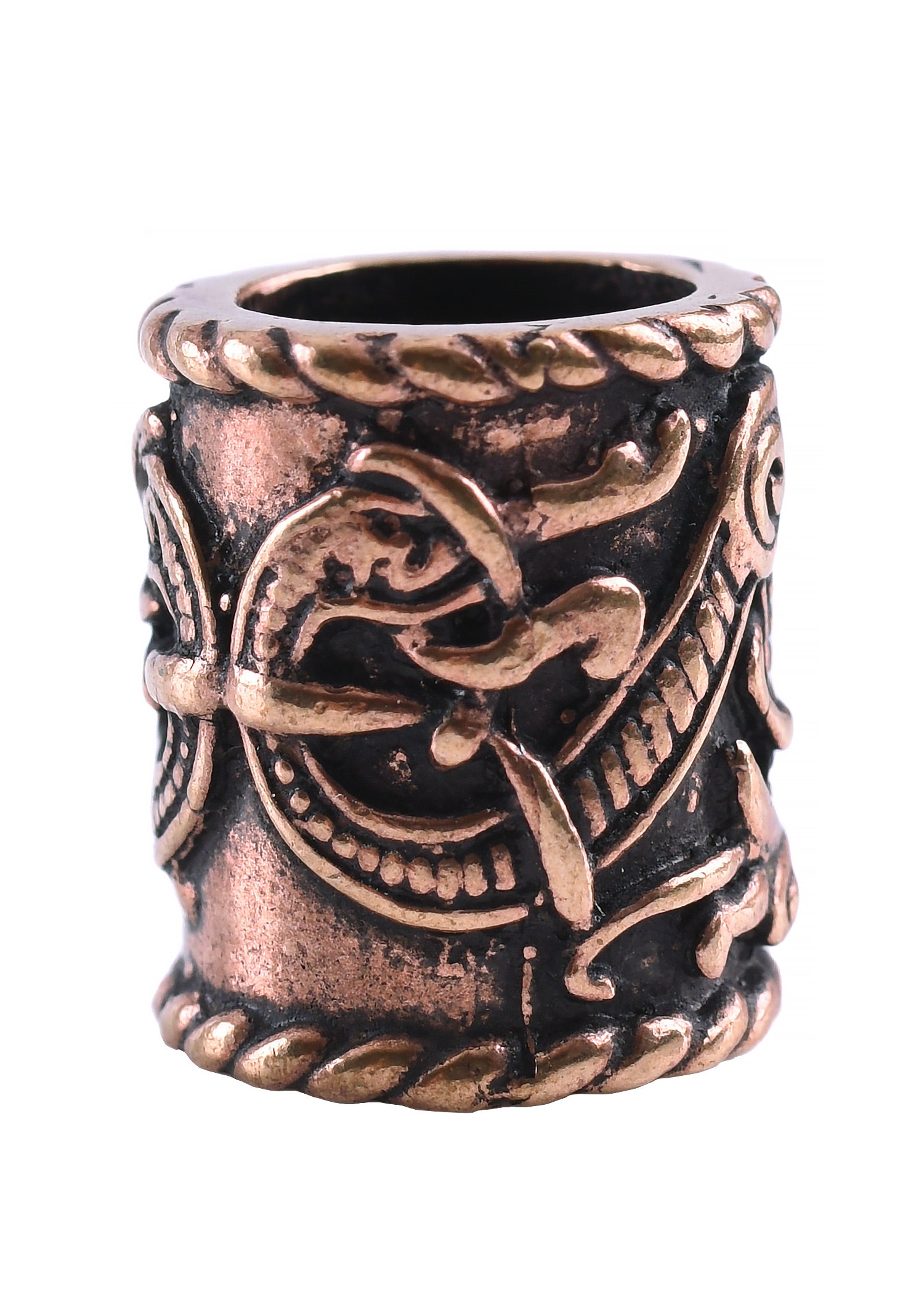 Imagen única de: Adorno Para El Pelo Vikingo Grande Con Motivo De Dragón, Bronce