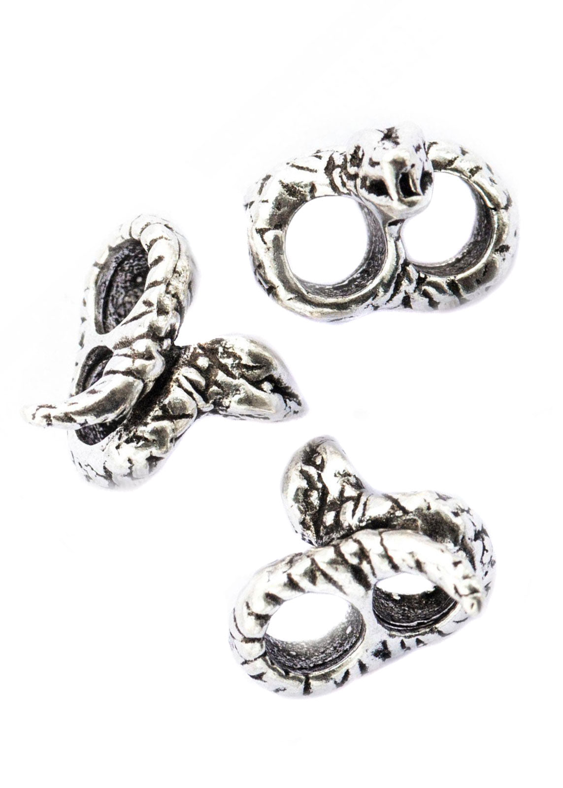 Imagen única de: Cuenta Medieval Para Barba/perla Para El Cabello Con Serpiente De Plata