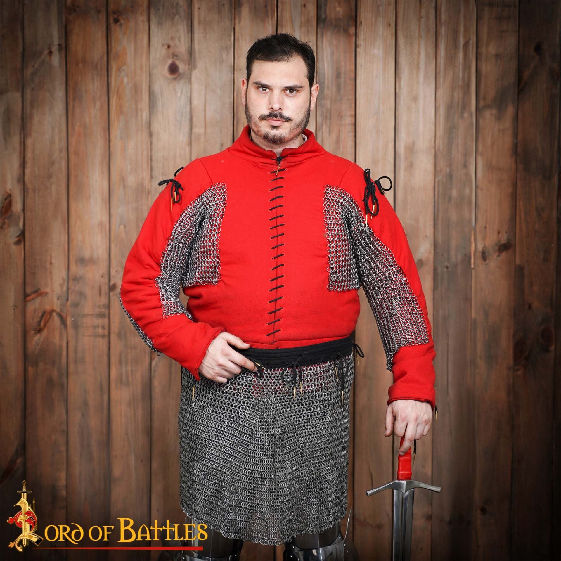 Imagen única de: Falda de cota de malla medieval — anillas 9 mm, acero 17 gauge