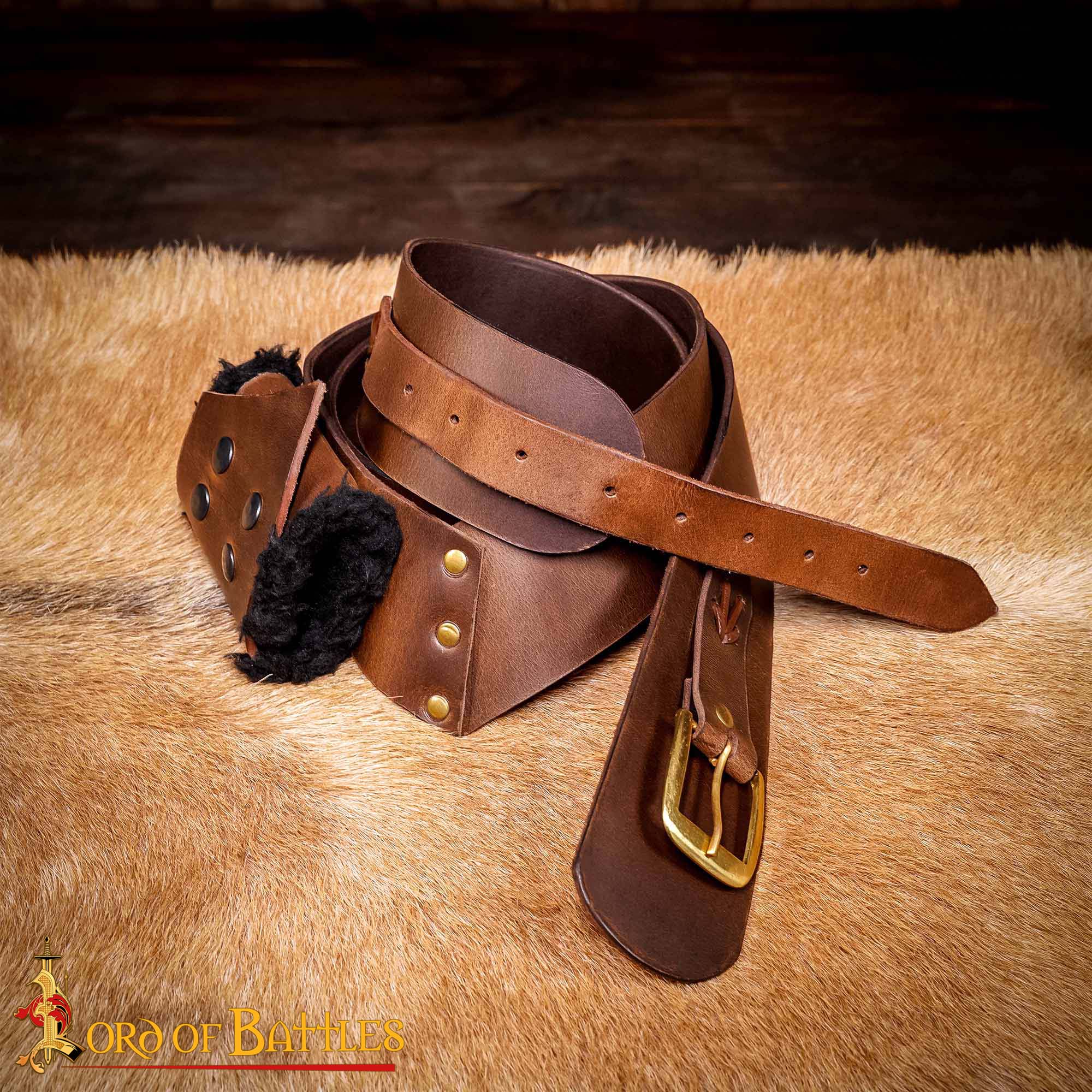 Bandolera medieval de cuero genuino para espada - imagen 3