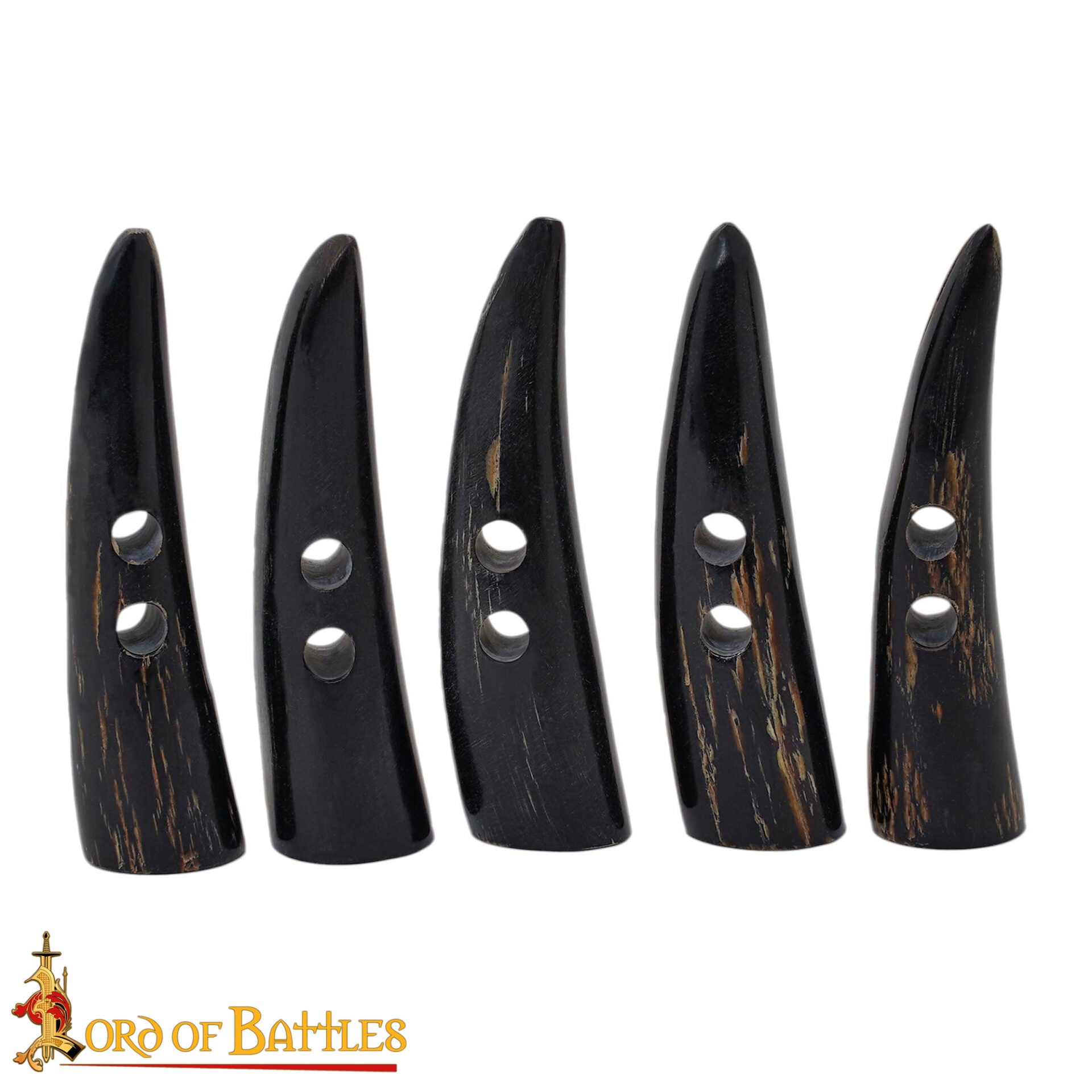 Conjunto de 5 pasadores de cuerno de buey vikingos, hechos a mano - imagen 4