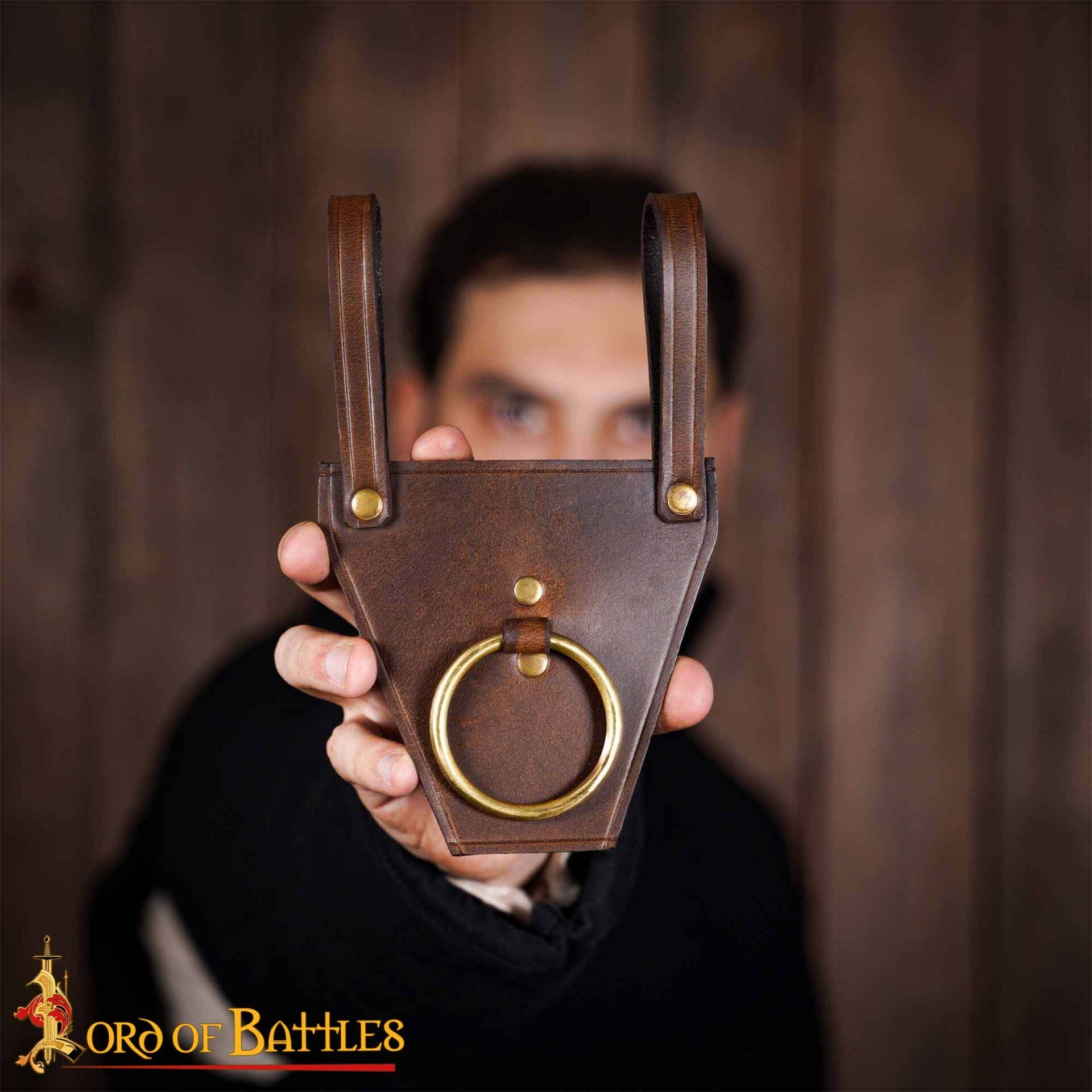 Soporte de anilla para espada en cuero genuino 3 mm — LARP y cosplay - imagen 20