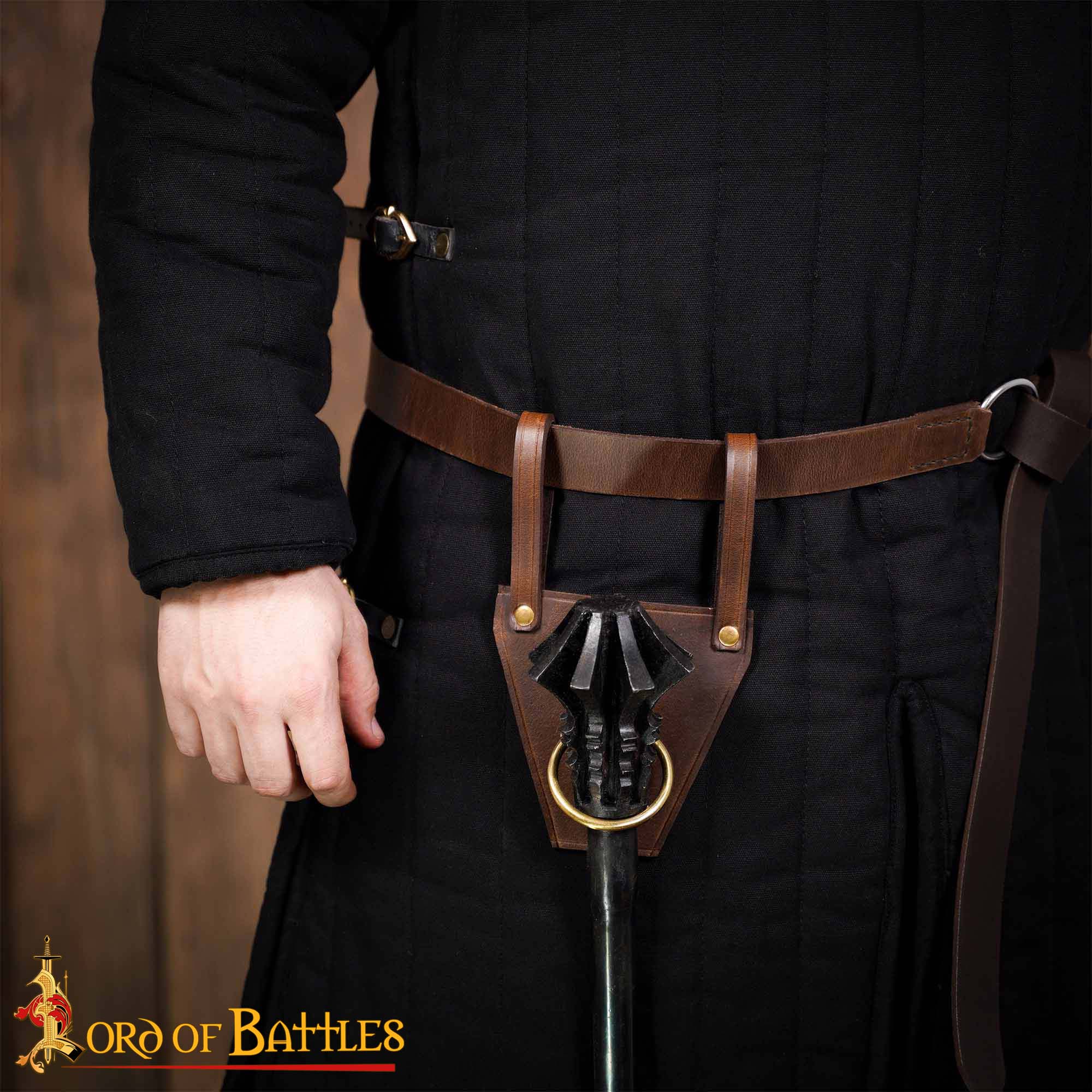 Soporte de anilla para espada en cuero genuino 3 mm — LARP y cosplay - imagen 17