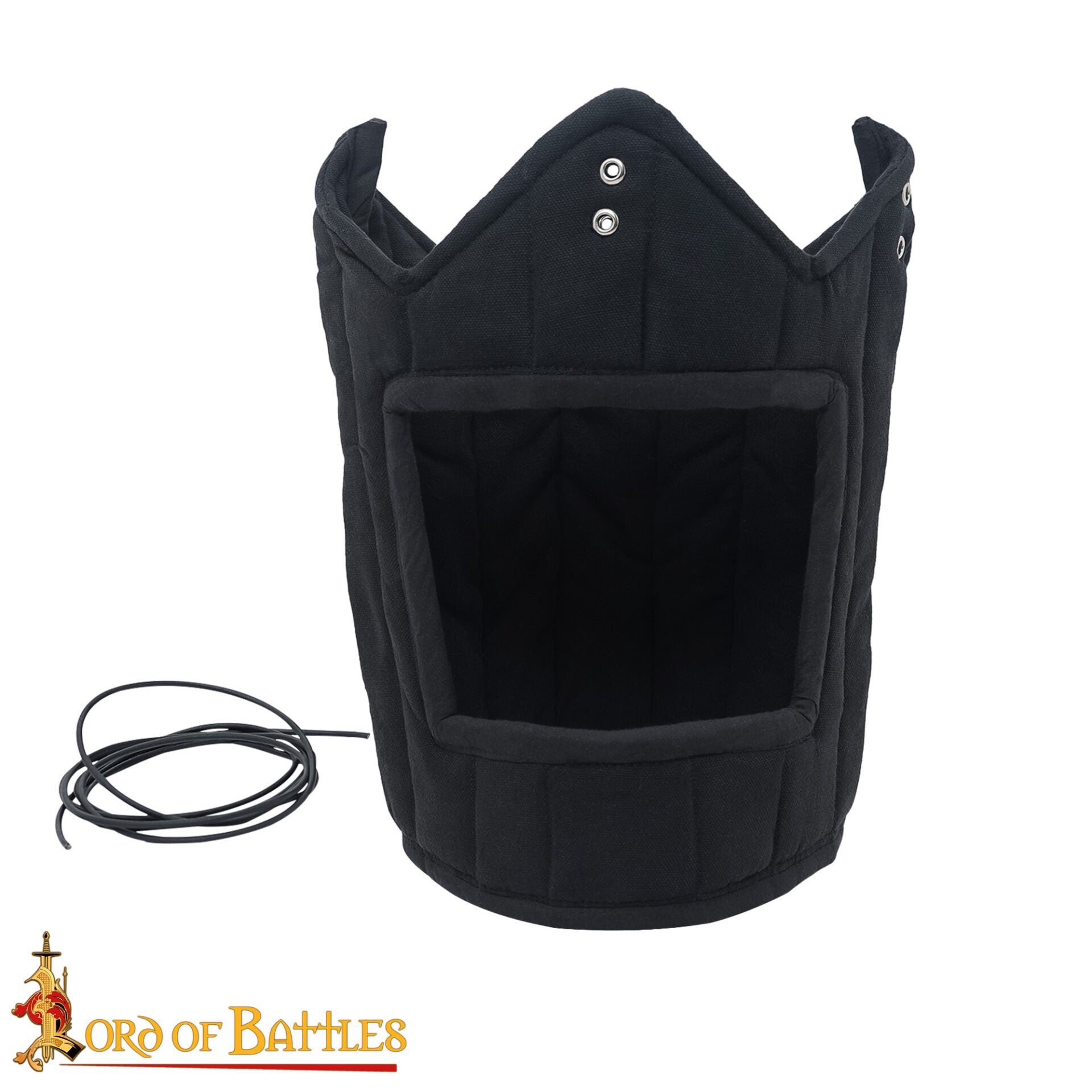 Forro acolchado medieval para casco, lona con cordón de cuero - imagen 16