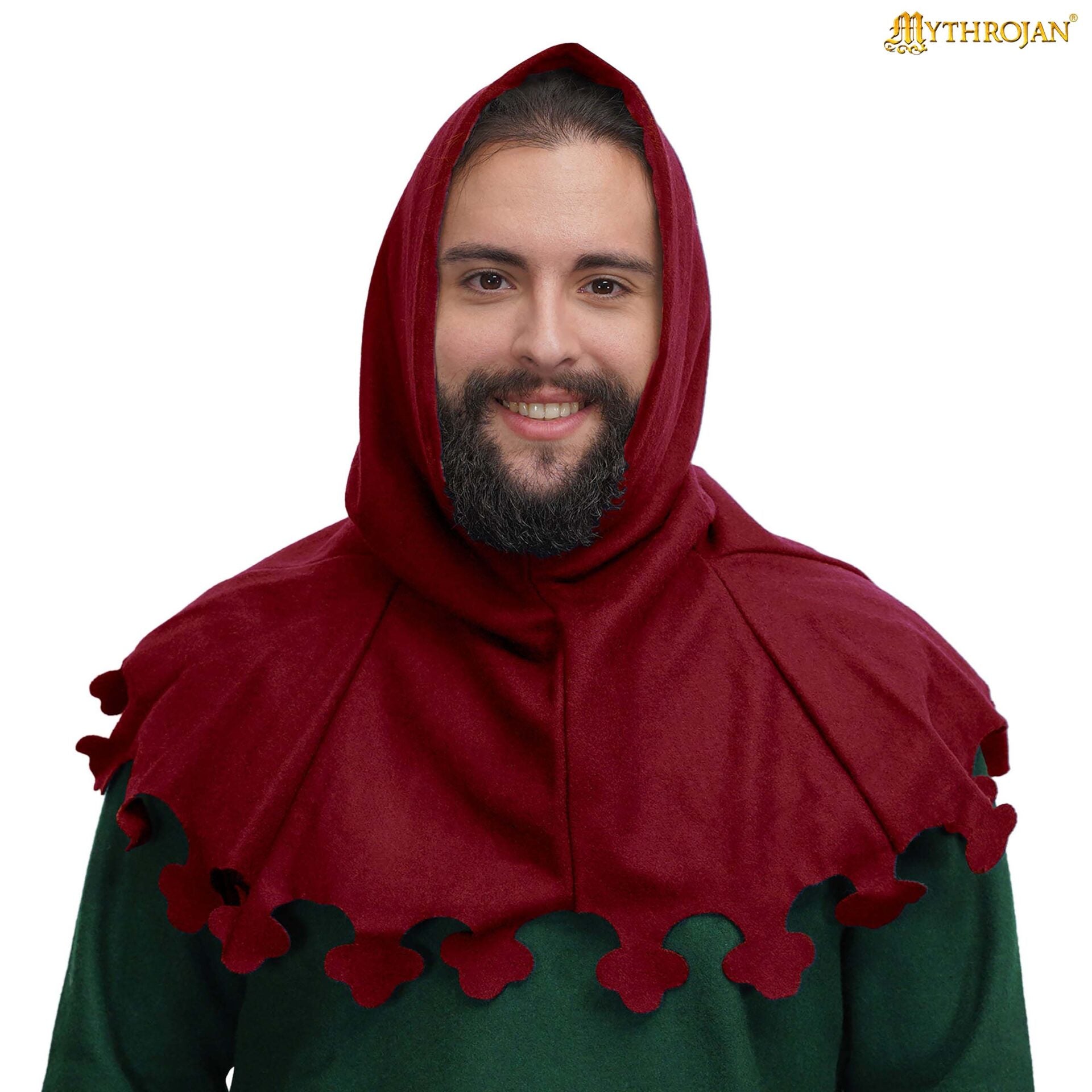 Capucha liripipe medieval de lana - imagen 6