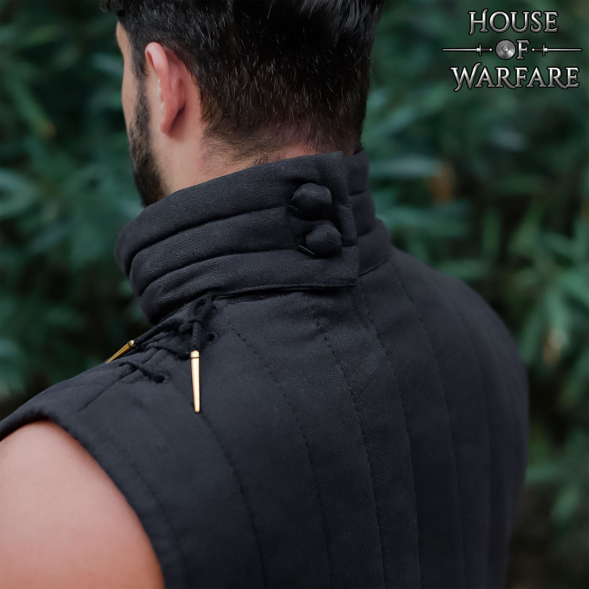 Gambesón sin mangas doble capa con cuello alto - relleno reciclado