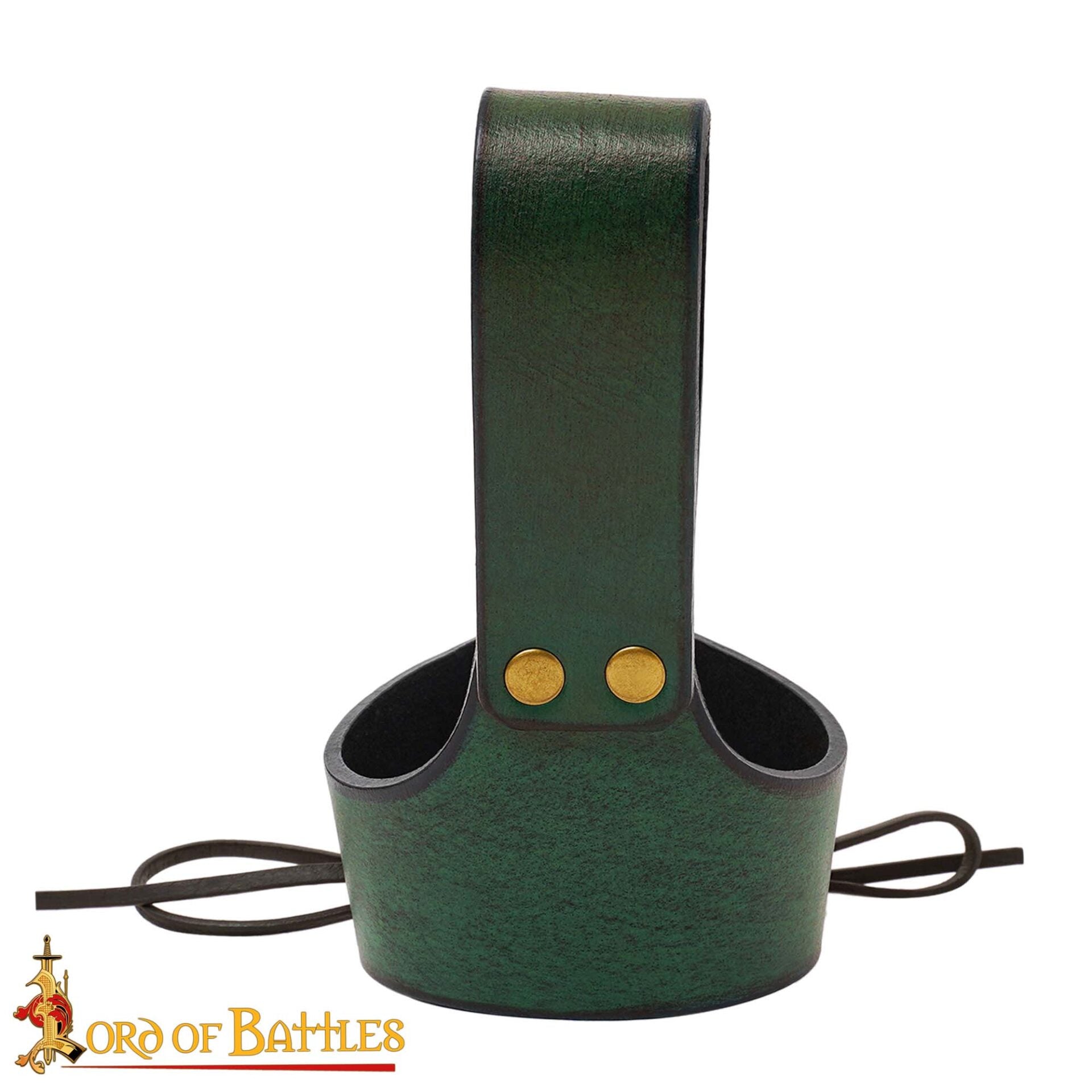 Soporte de cuero para cuerno de beber - ajustable - imagen 49