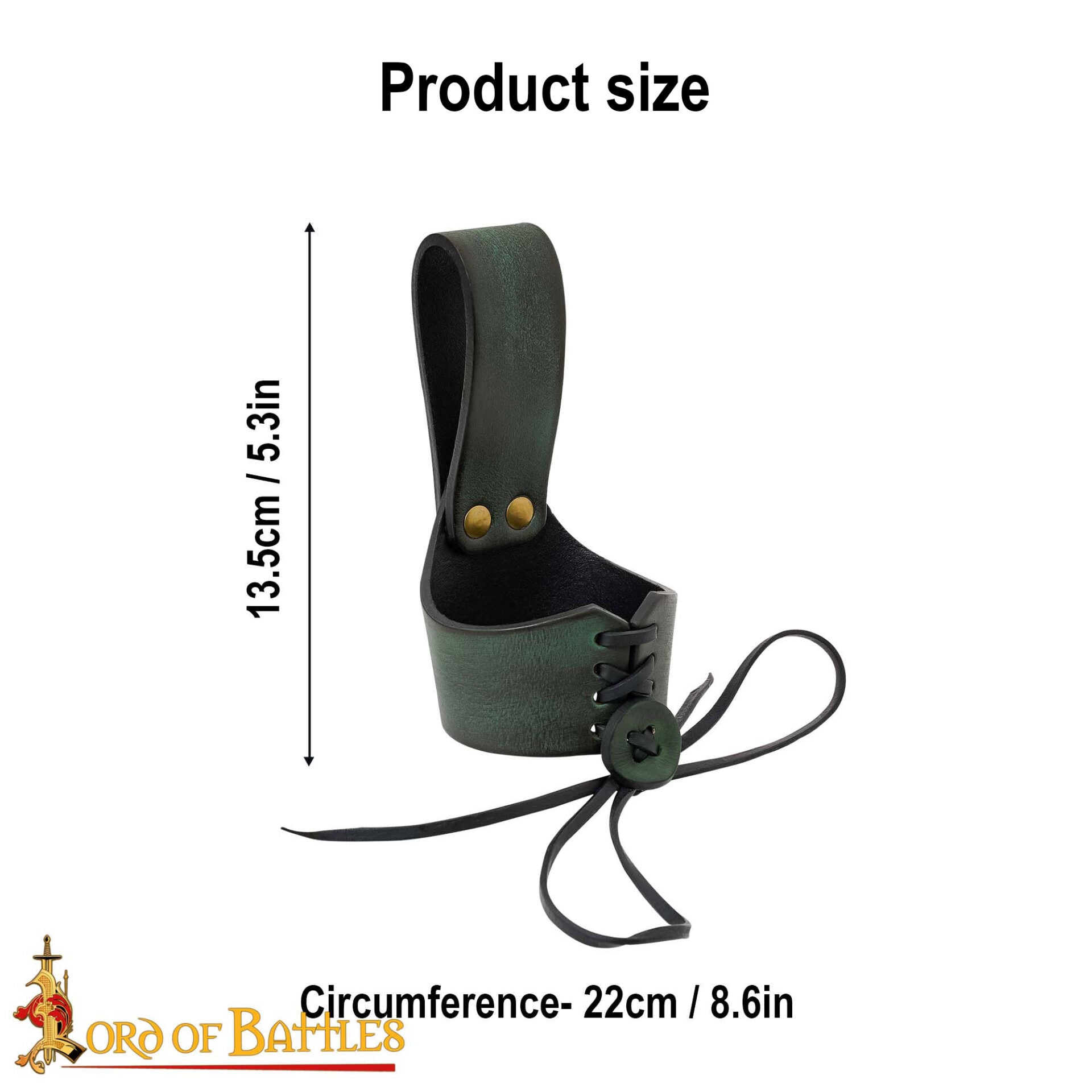 Soporte de cuero para cuerno de beber - ajustable - imagen 25