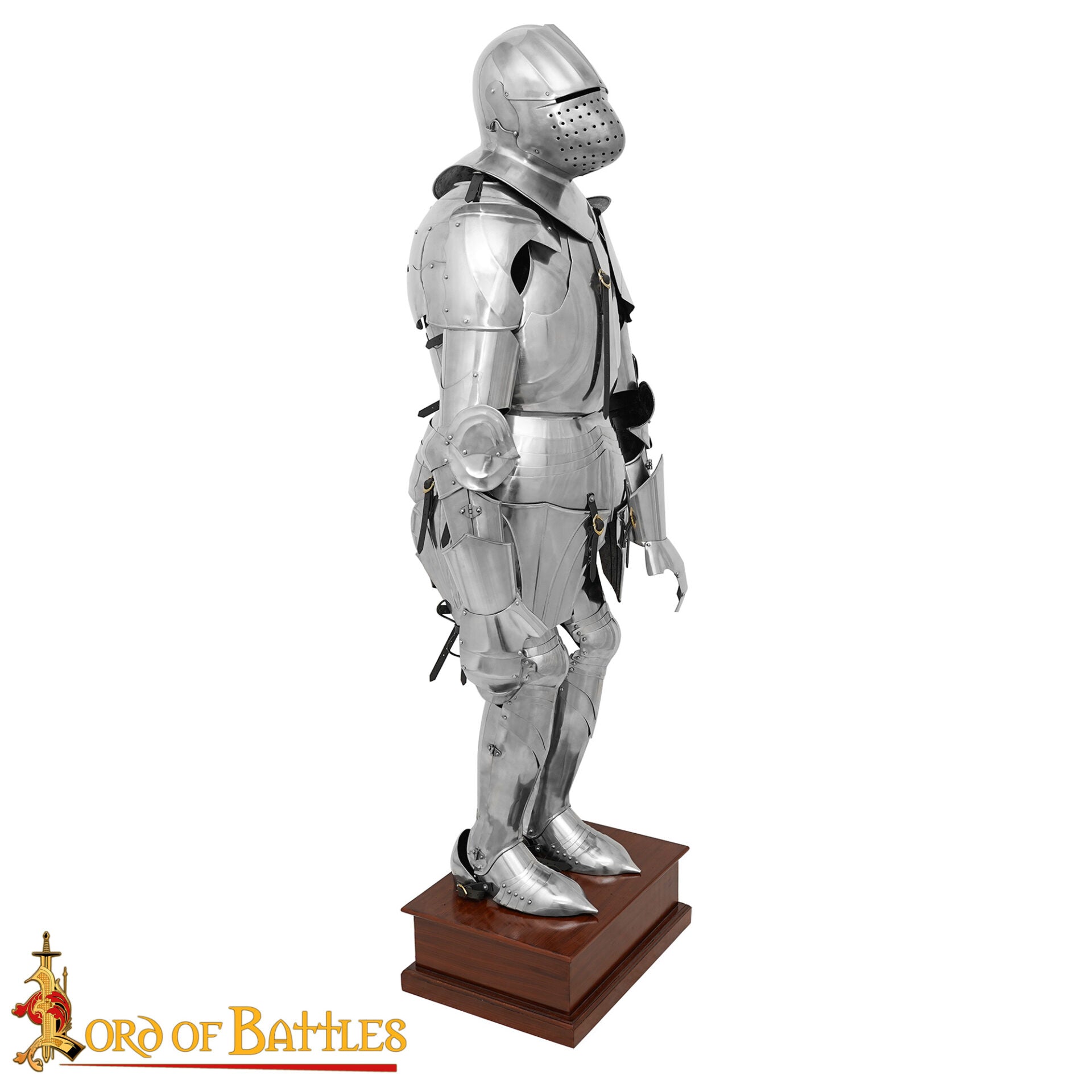 Imagen única de: Armadura Completa Alta Medieval Italiana - Acero Dulce - 75" - Calibre 18 Acabado Pulido
