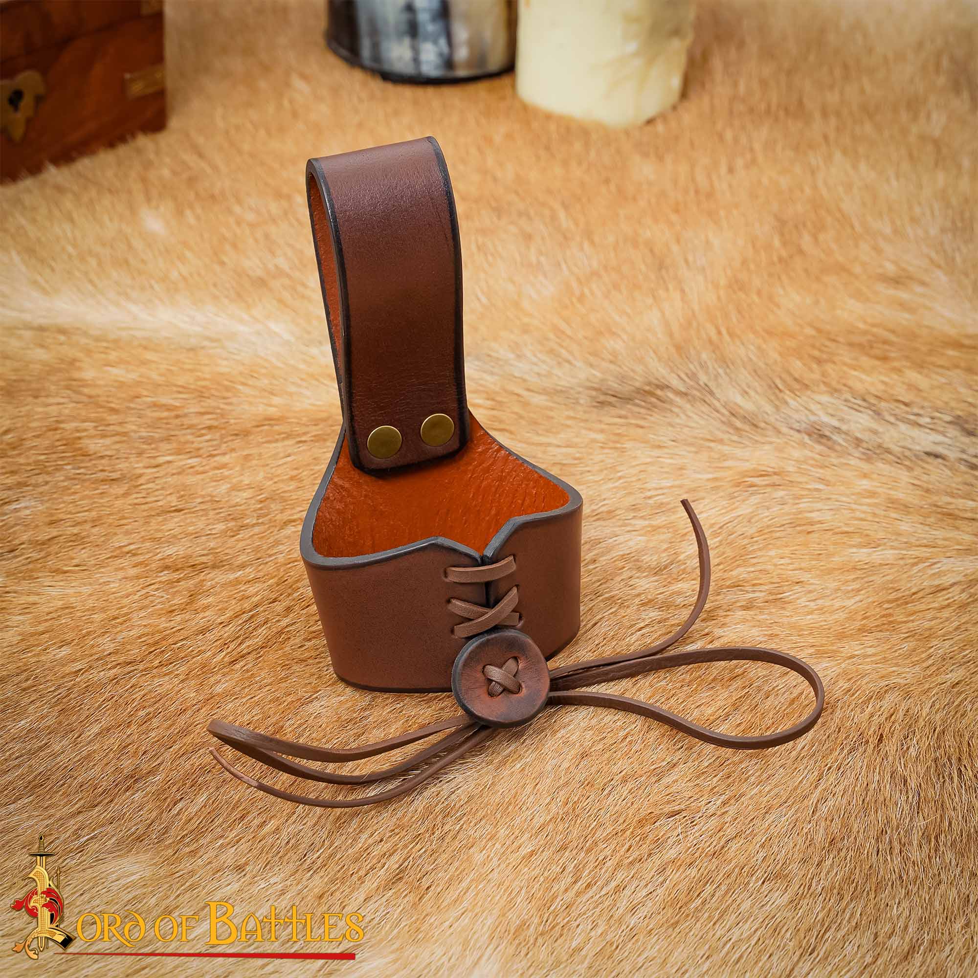 Soporte de cuero para cuerno de beber - ajustable - imagen 66