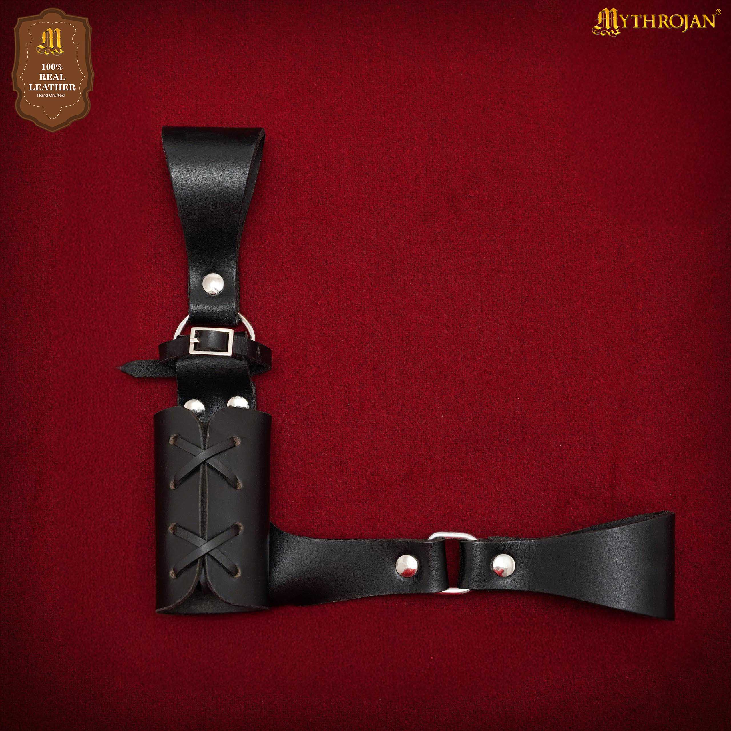 Sujeta-vaina de cuero ajustable para espada — compatible con cinturón 6 cm - imagen 17